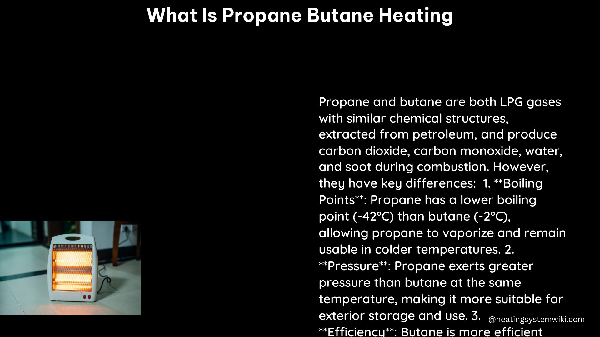what is propane butane heating