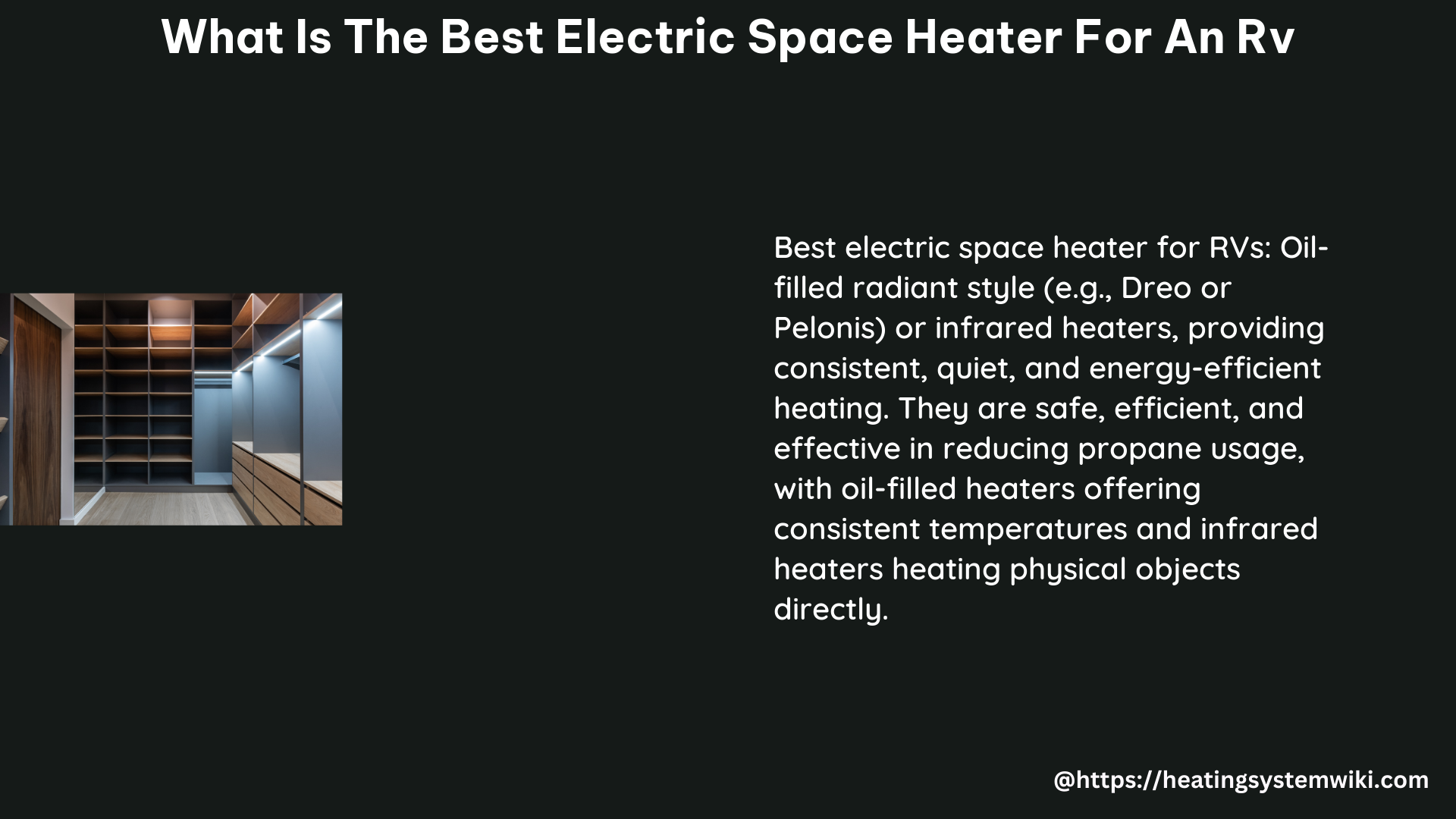 what is the best electric space heater for an rv