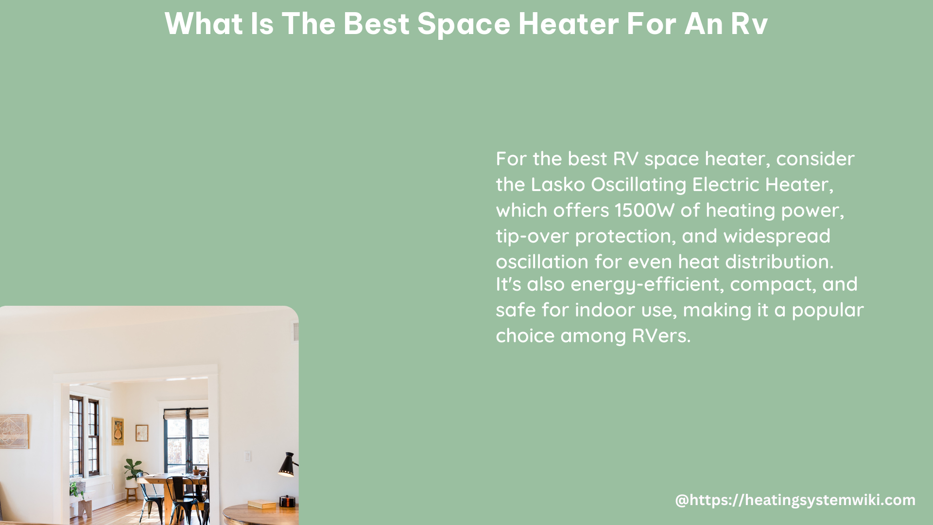 what is the best space heater for an rv