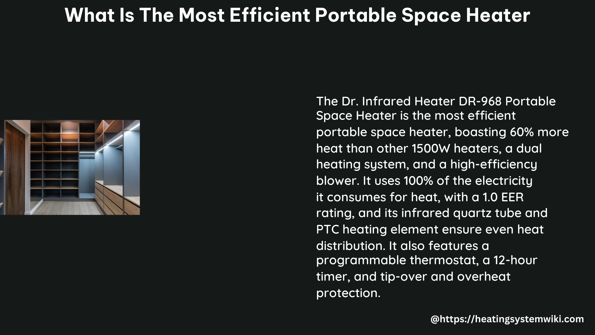 what is the most efficient portable space heater