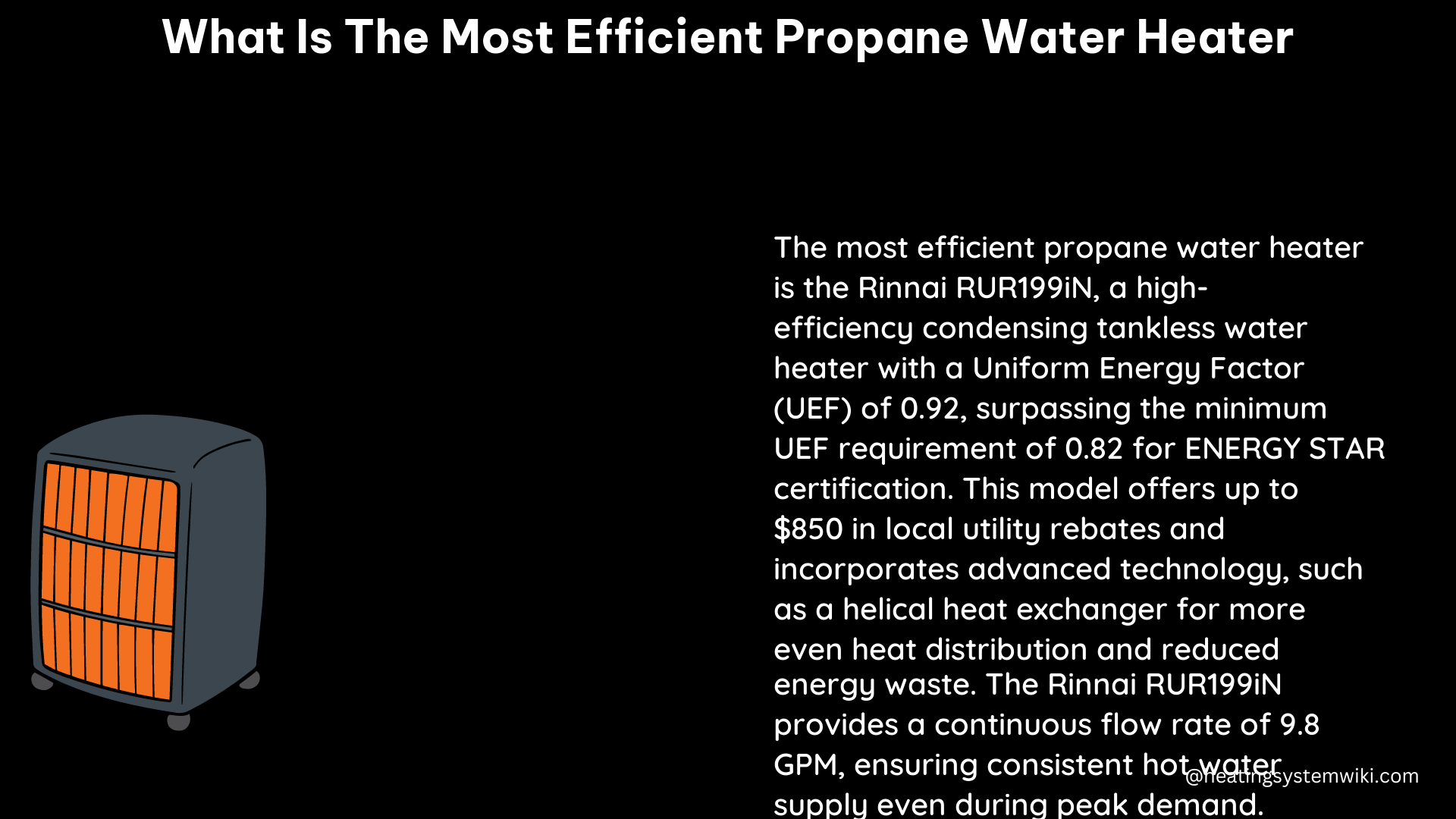 what is the most efficient propane water heater