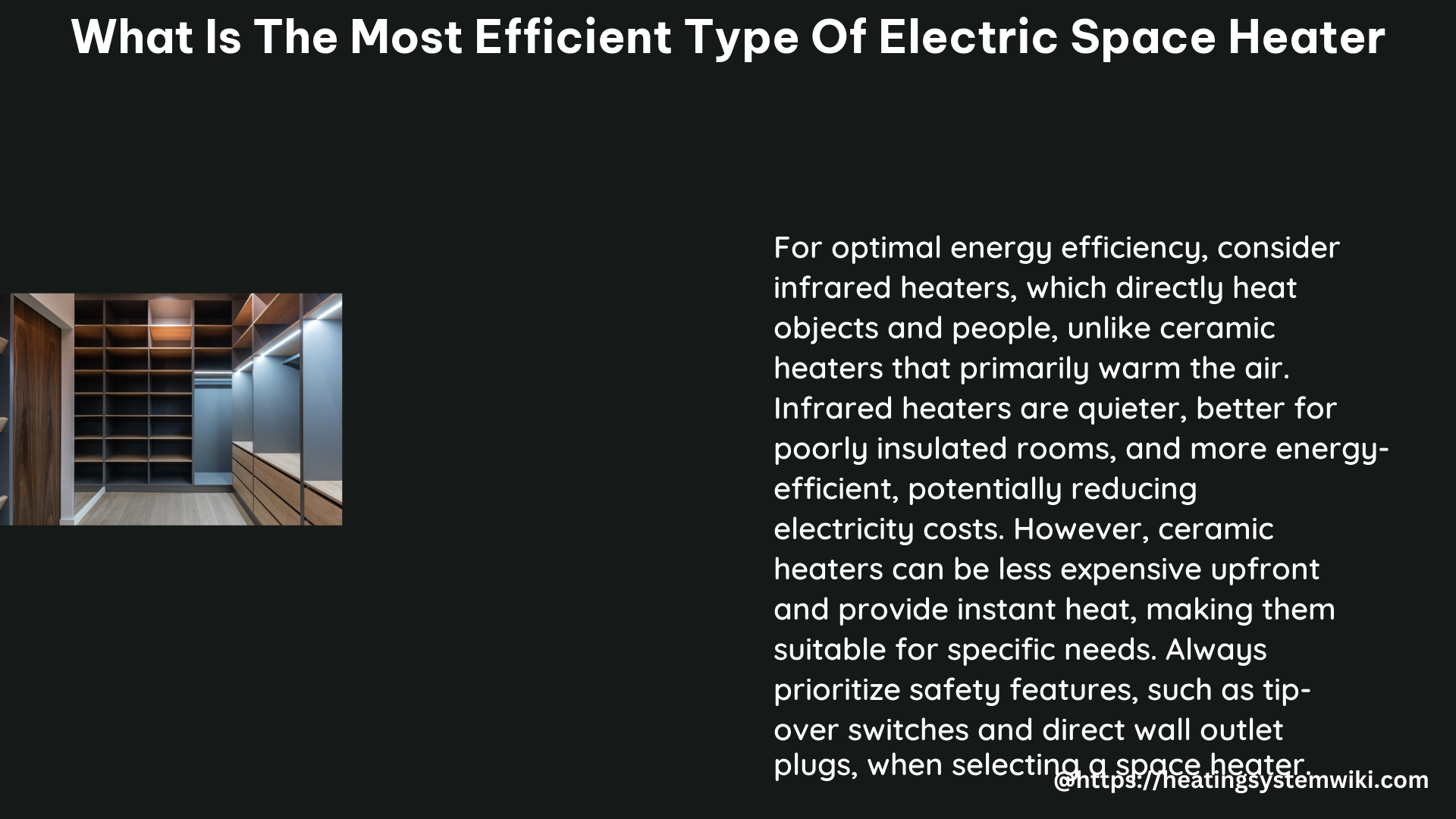 what is the most efficient type of electric space heater