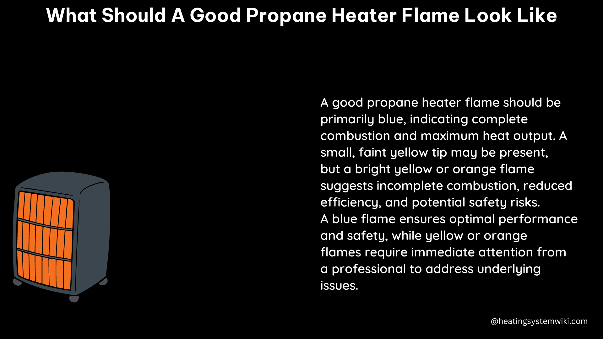 what should a good propane heater flame look like