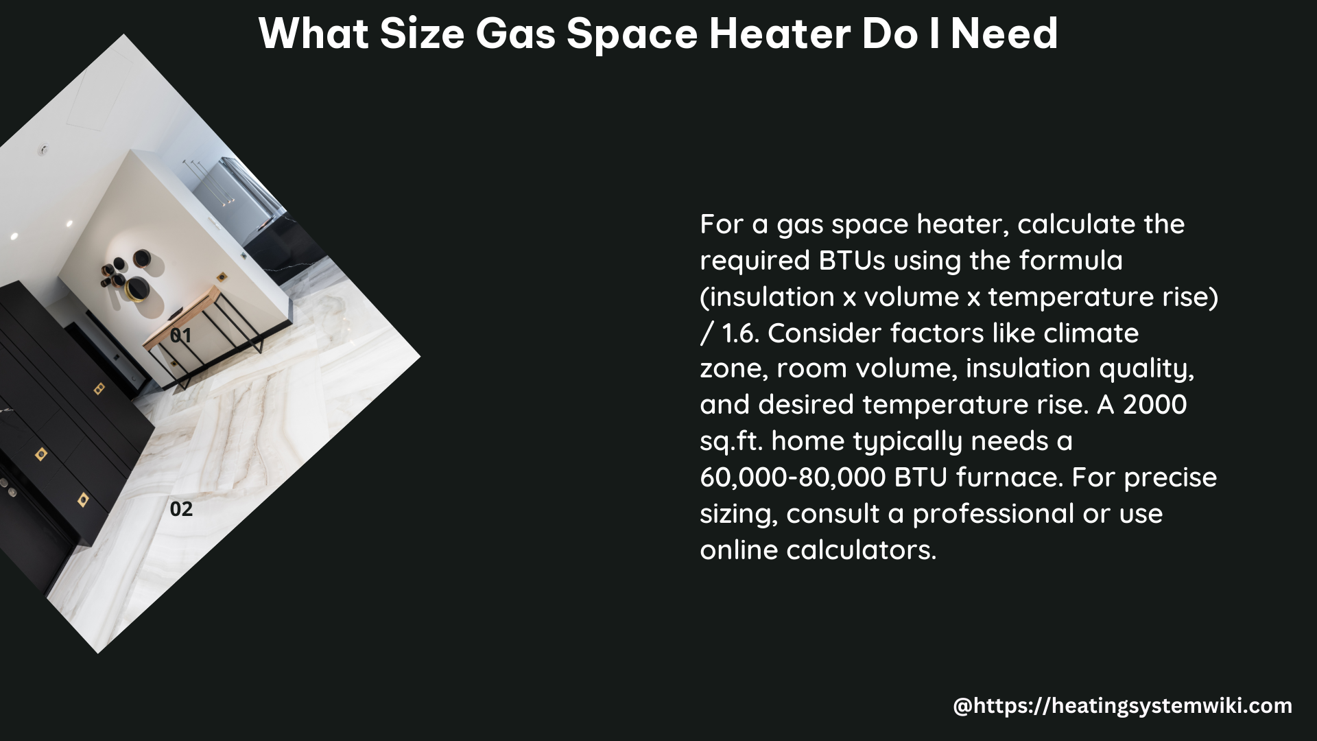 what size gas space heater do i need