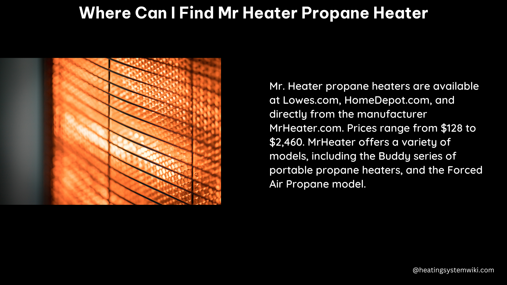 where can i find mr heater propane heater