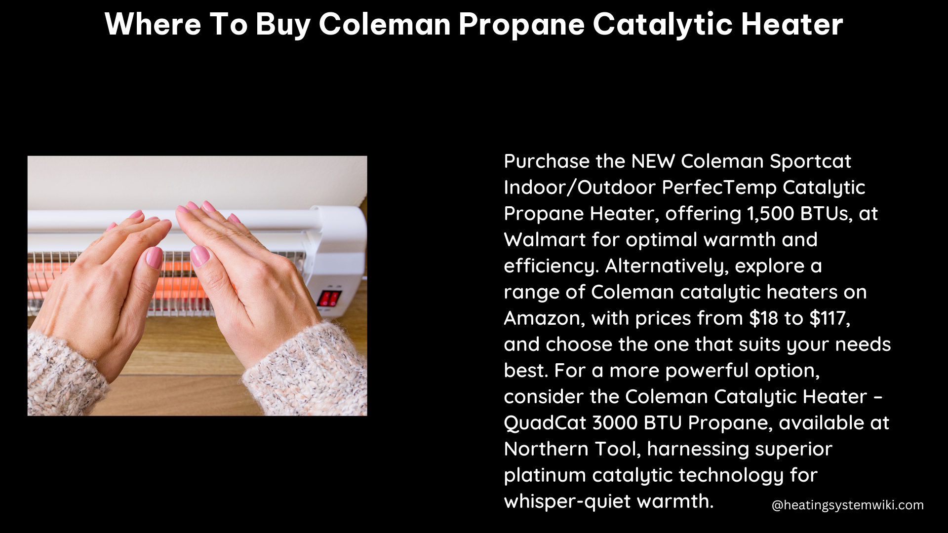 where to buy coleman propane catalytic heater