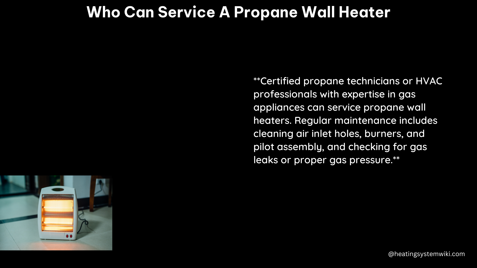 who can service a propane wall heater