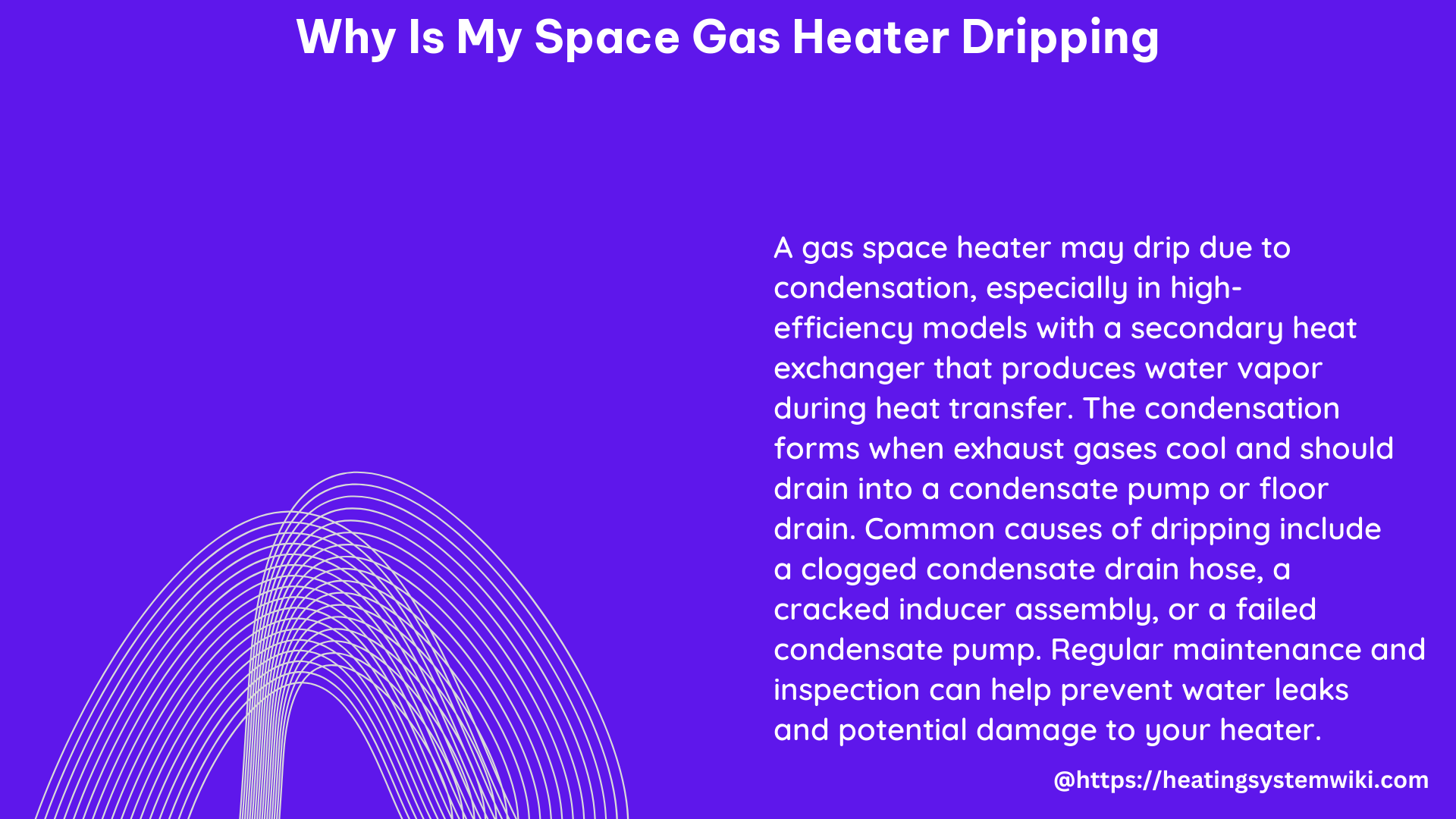why is my space gas heater dripping