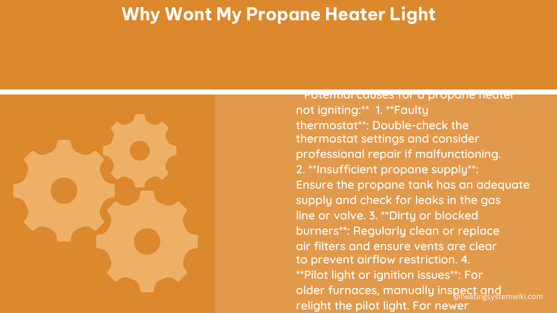 why wont my propane heater light