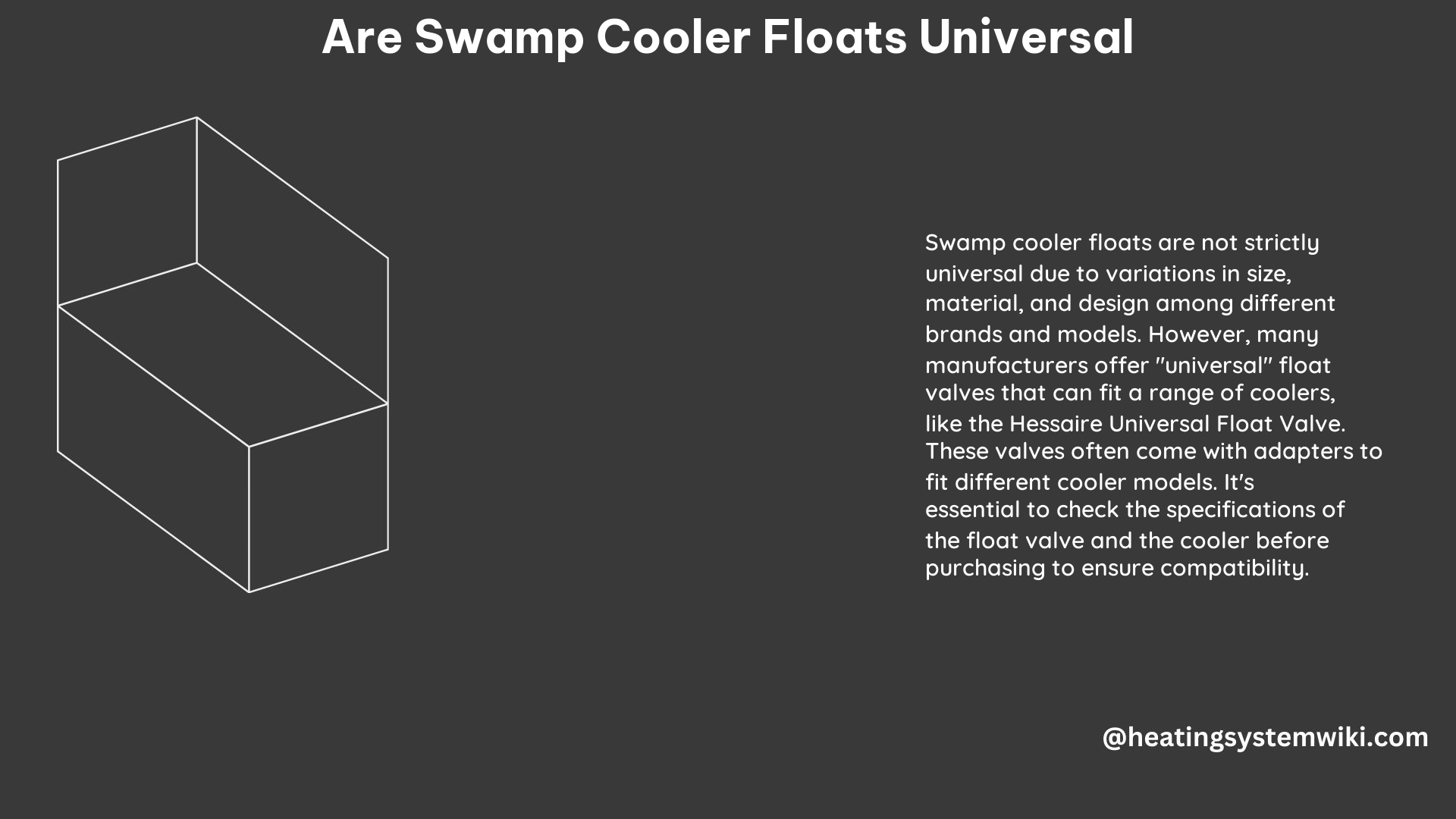 Are Swamp Cooler Floats Universal