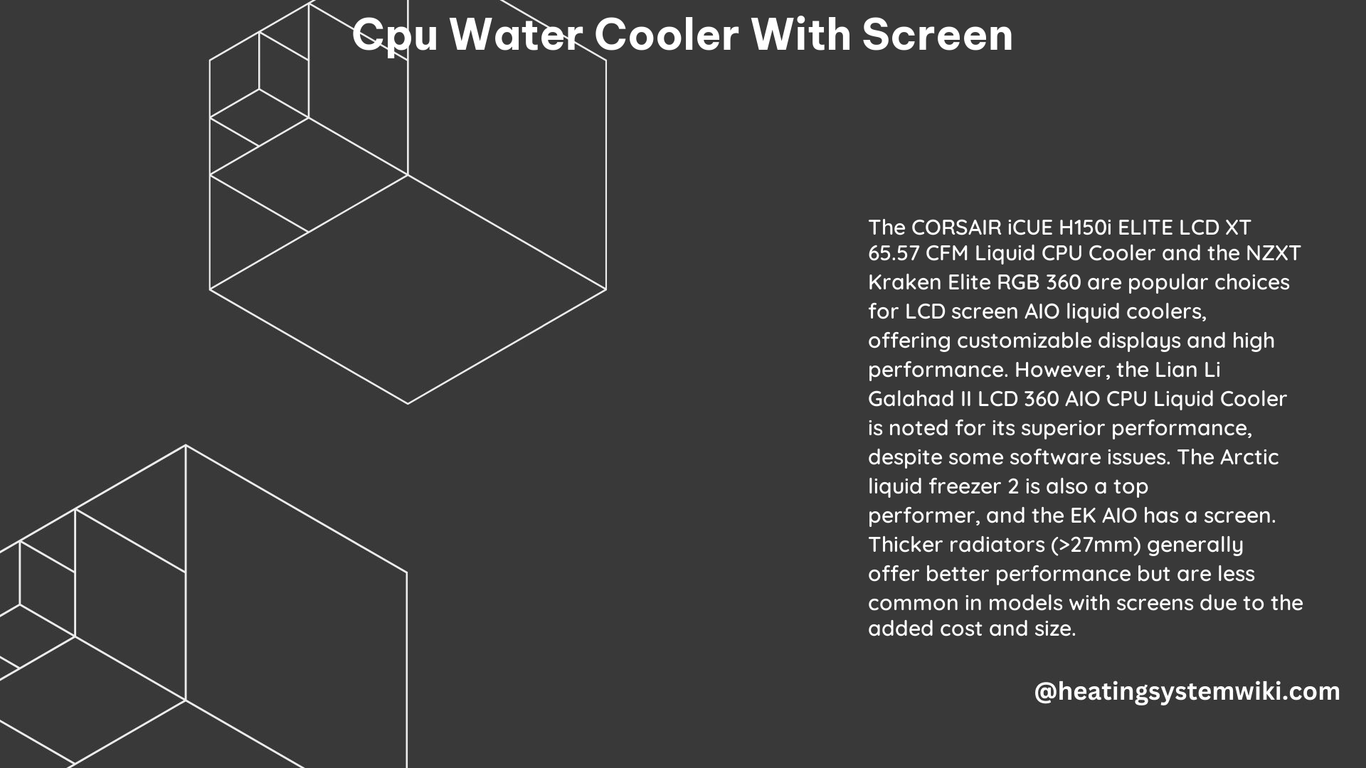 CPU Water Cooler With Screen