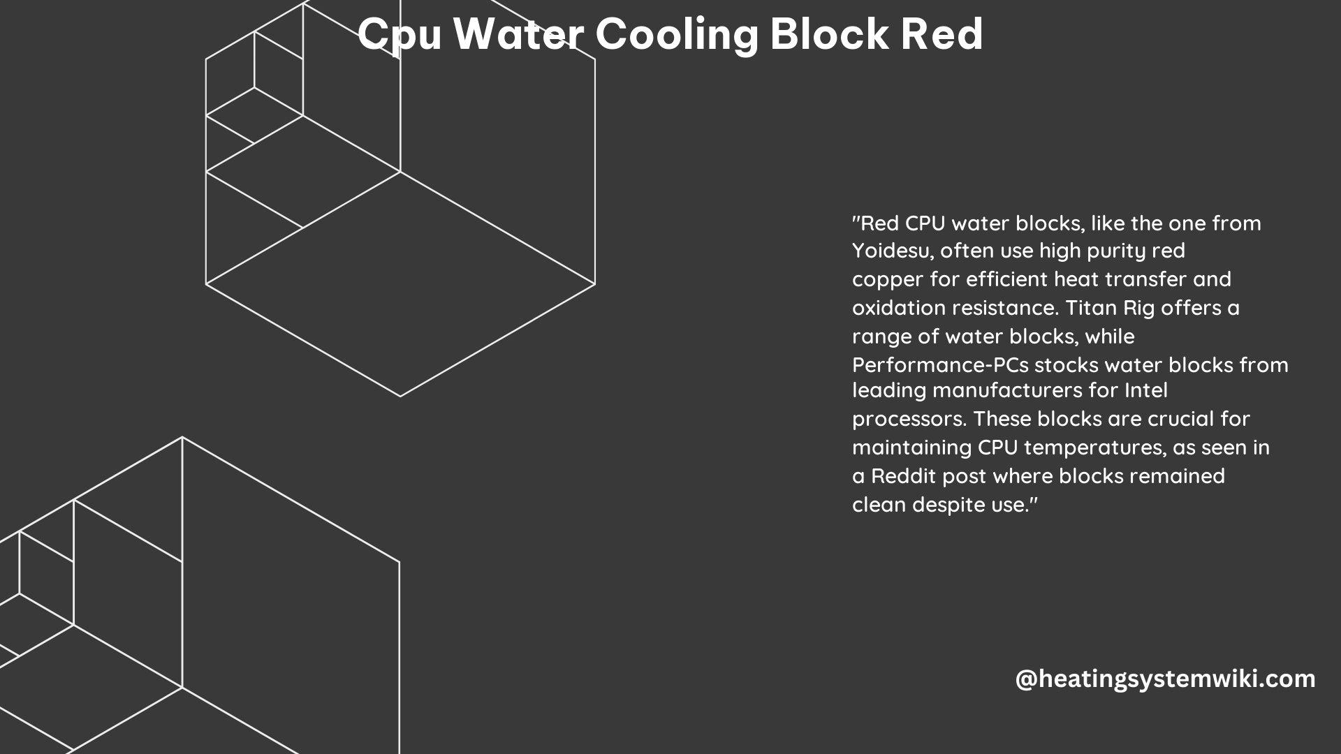 CPU Water Cooling Block Red