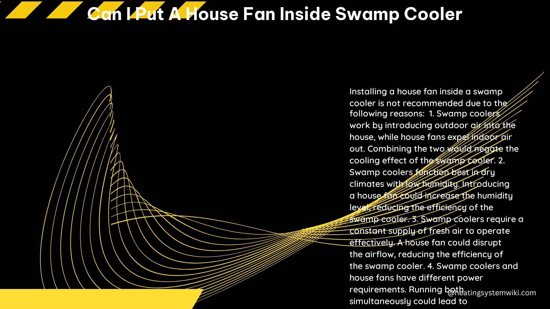 Can I Put a House Fan Inside Swamp Cooler