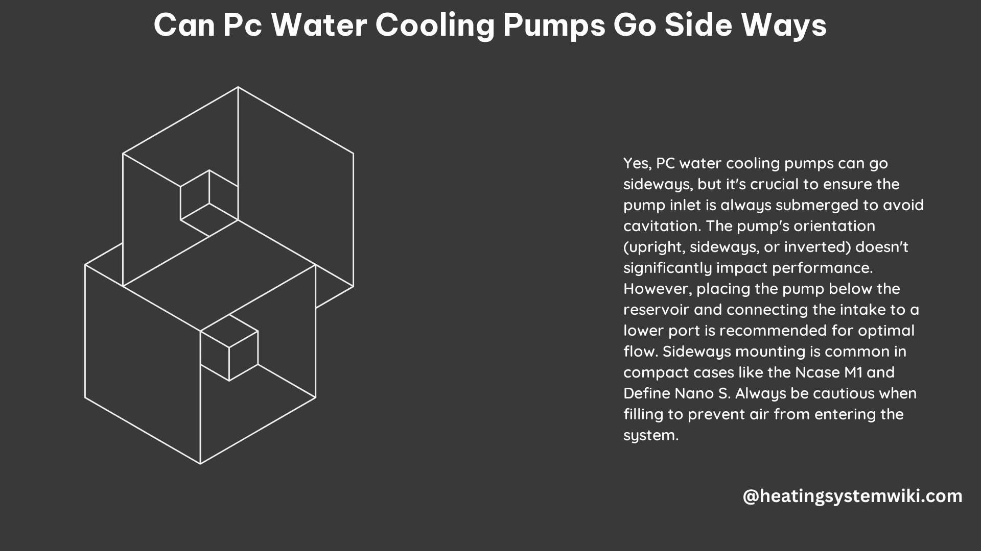 Can PC Water Cooling Pumps Go Side Ways