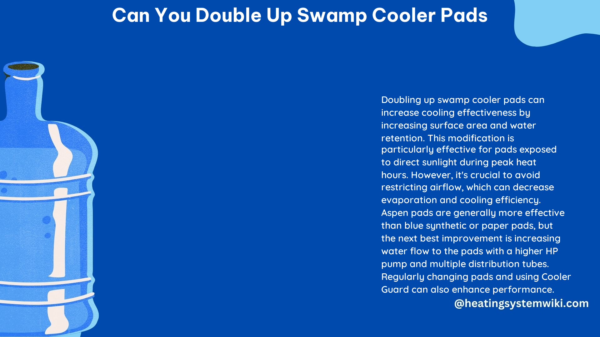 Can You Double up Swamp Cooler Pads