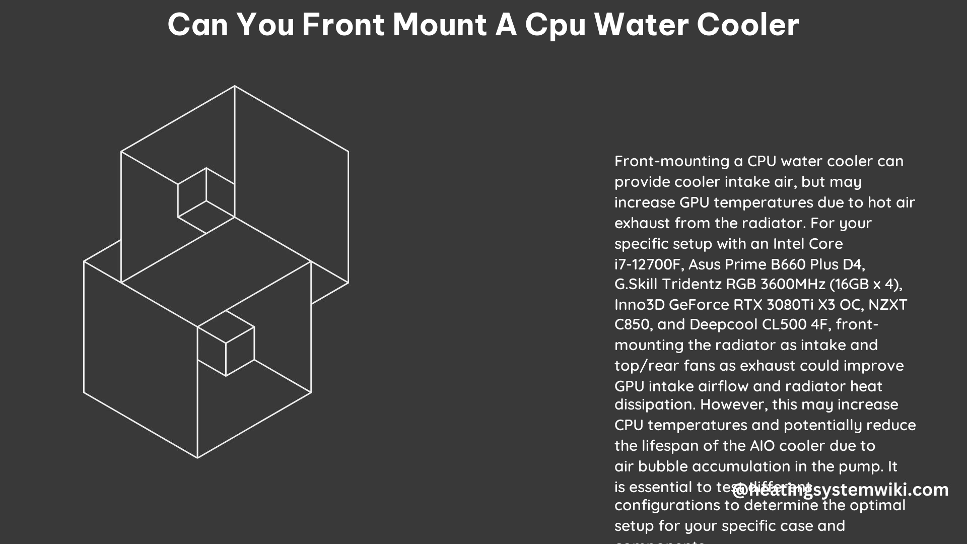 Can You Front Mount a CPU Water Cooler