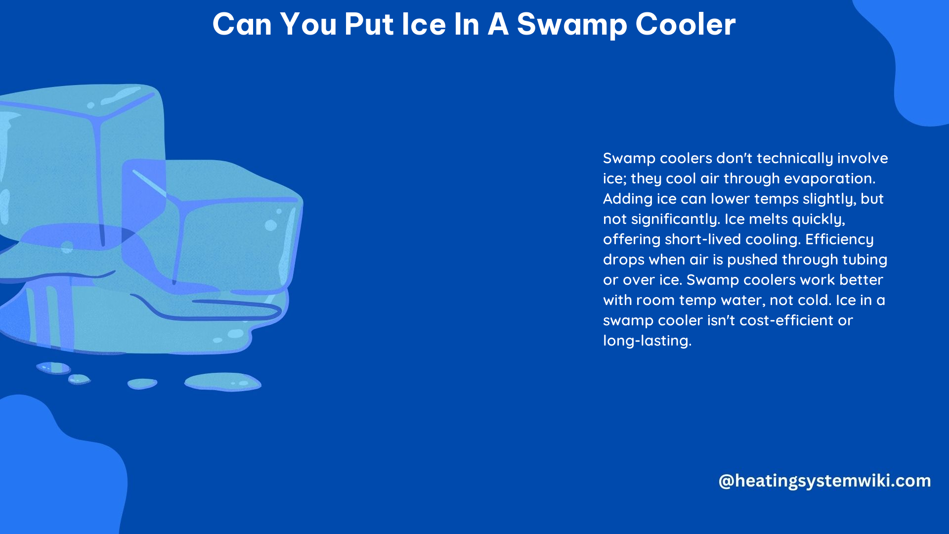 Can You Put Ice in a Swamp Cooler