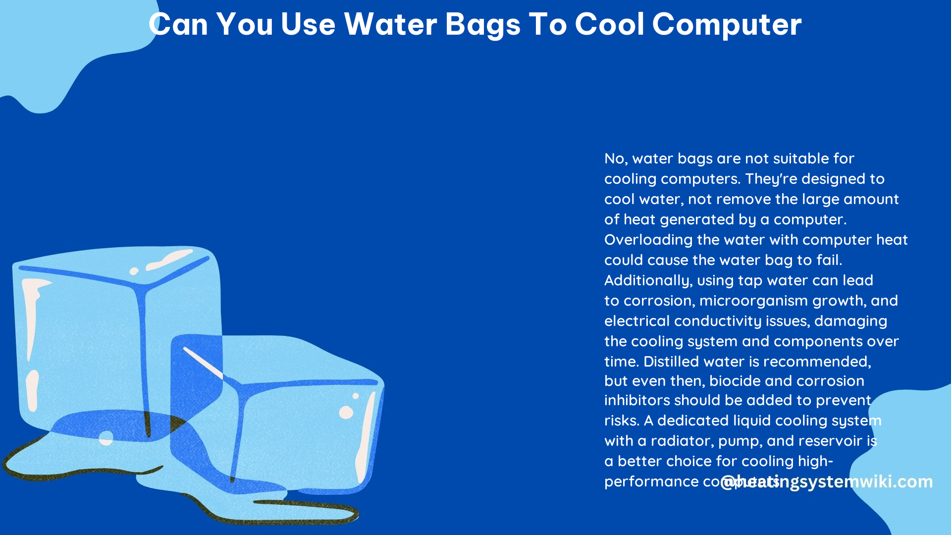 Can You Use Water Bags to Cool Computer