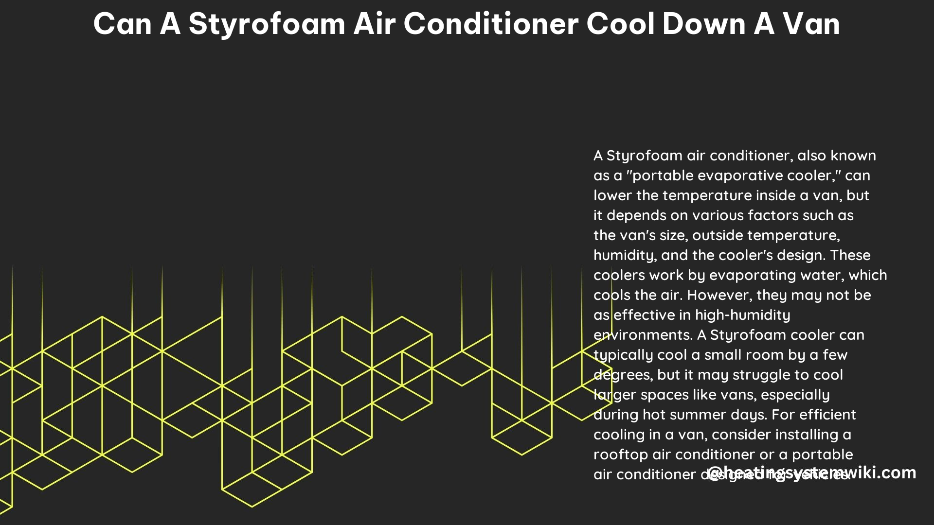 Can a Styrofoam Air Conditioner Cool down a Van