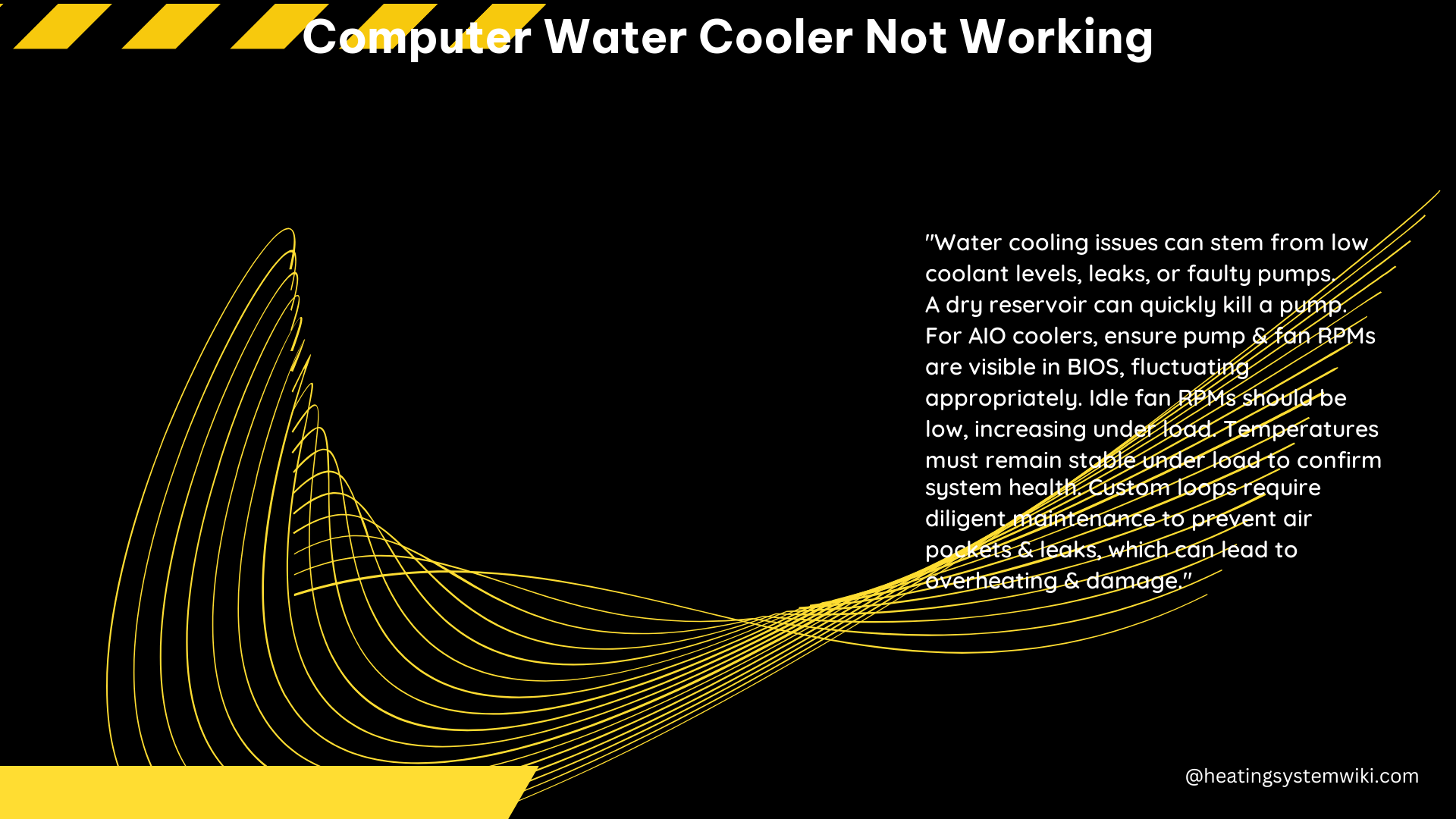 Computer Water Cooler Not Working