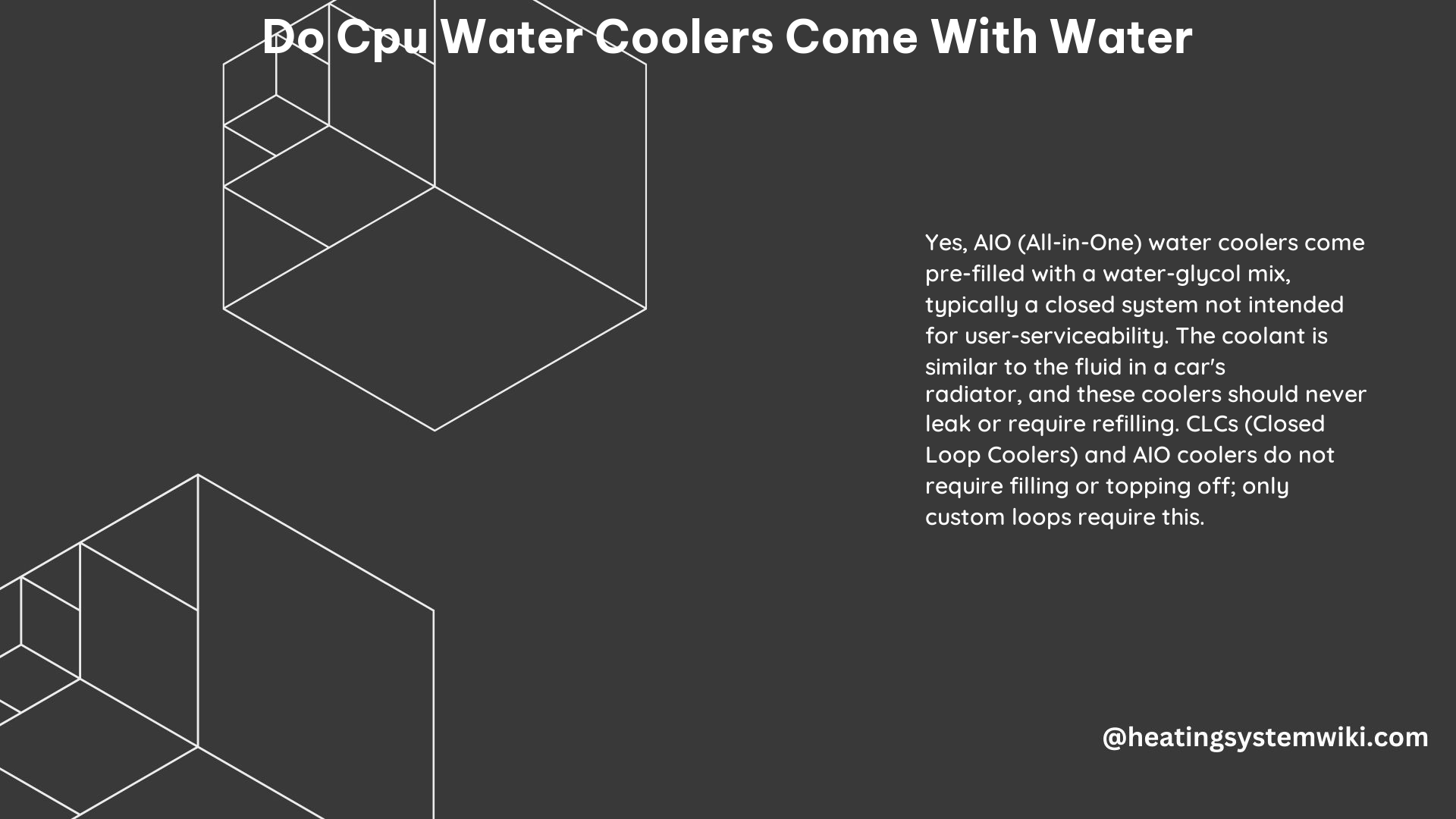 Do CPU Water Coolers Come With Water