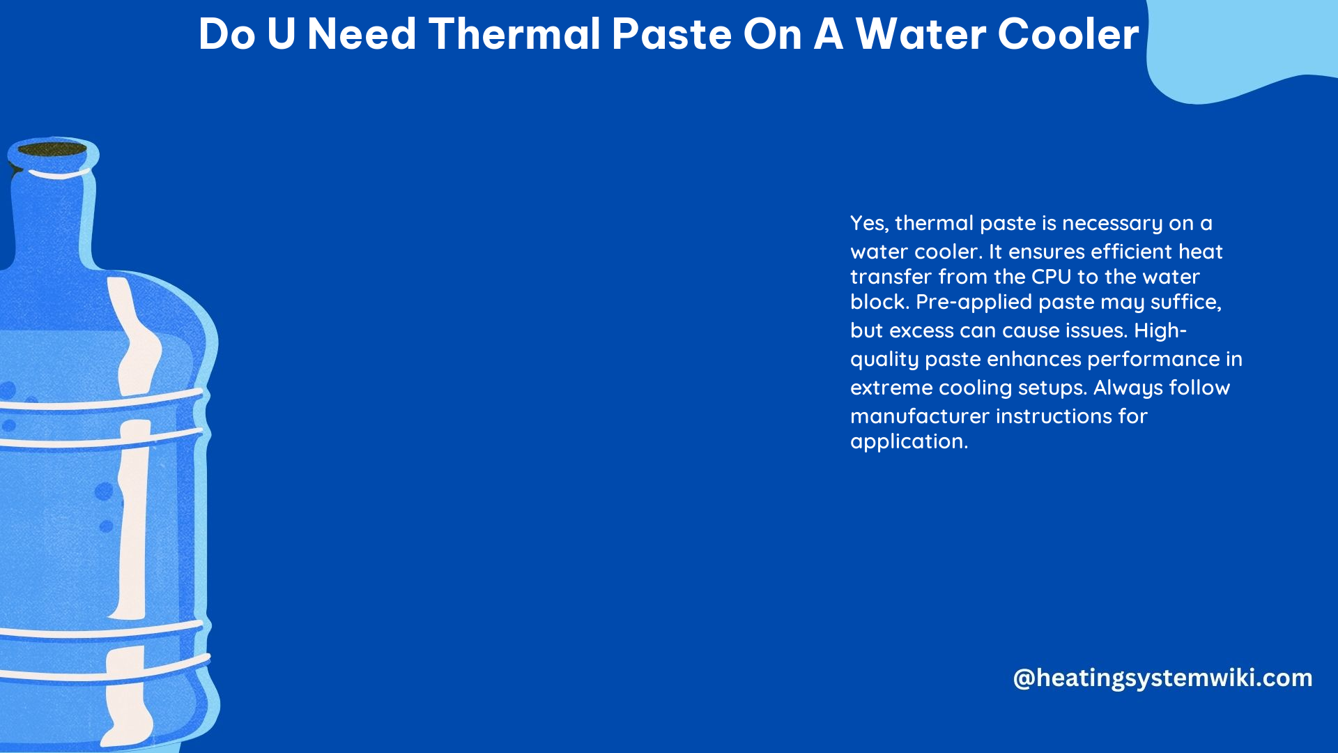 Do U Need Thermal Paste on a Water Cooler