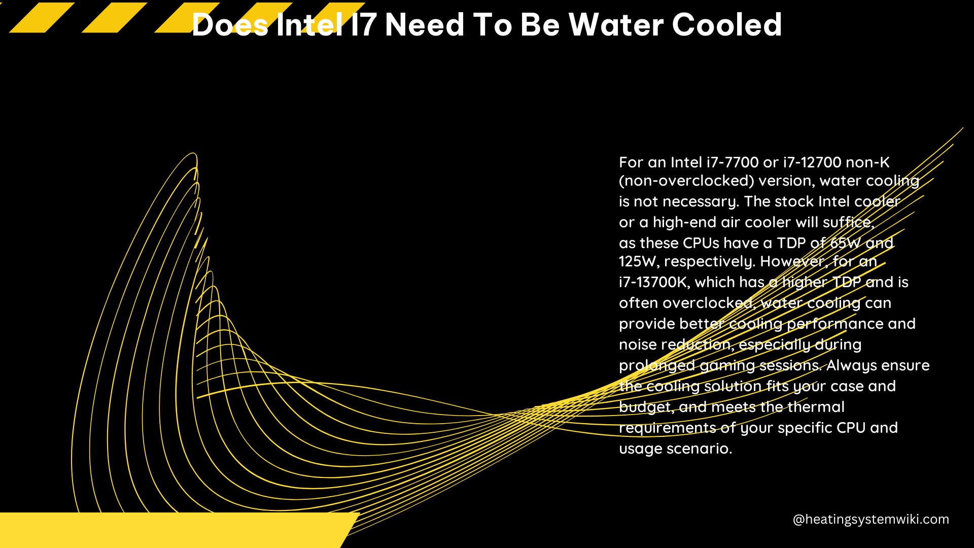 Does Intel I7 Need to Be Water Cooled