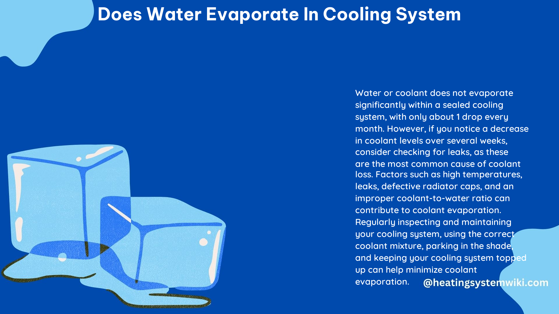 Does Water Evaporate in Cooling System