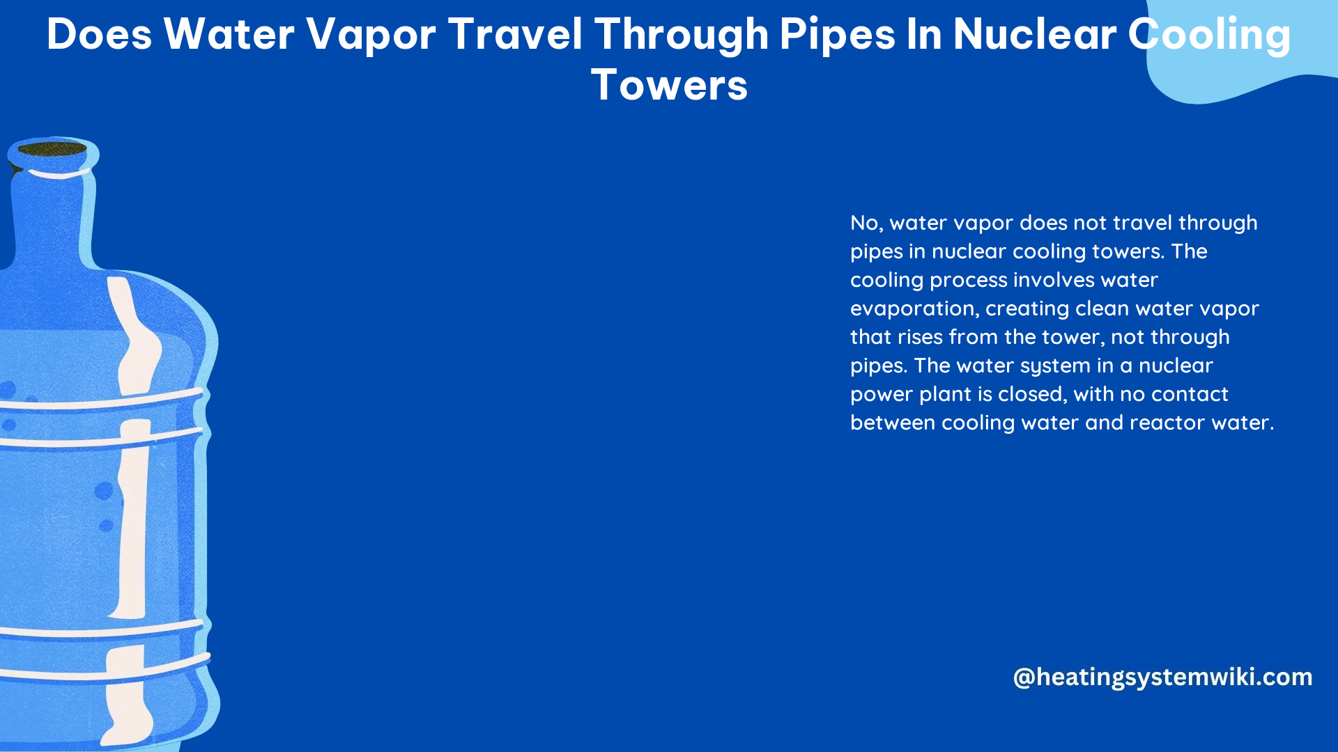 Does Water Vapor Travel Through Pipes in Nuclear Cooling Towers