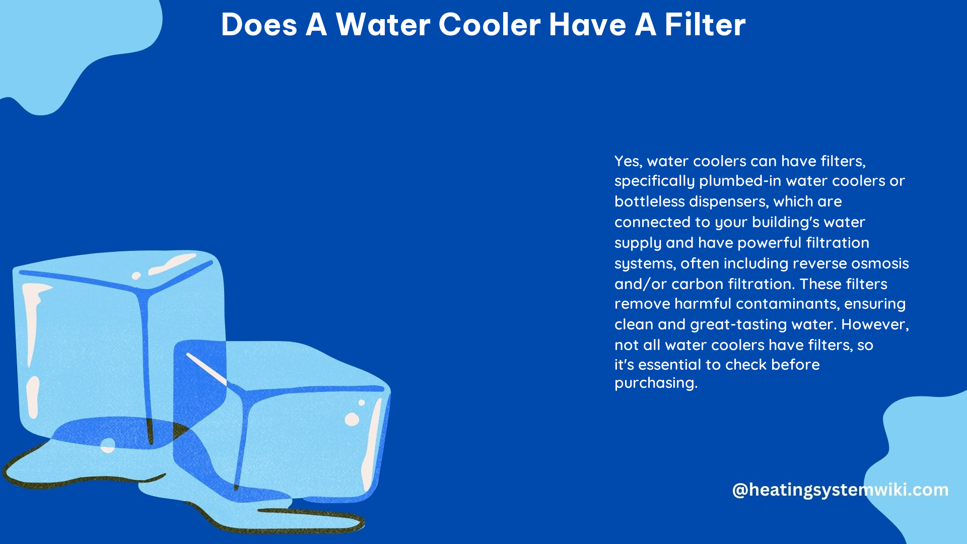 Does a Water Cooler Have a Filter