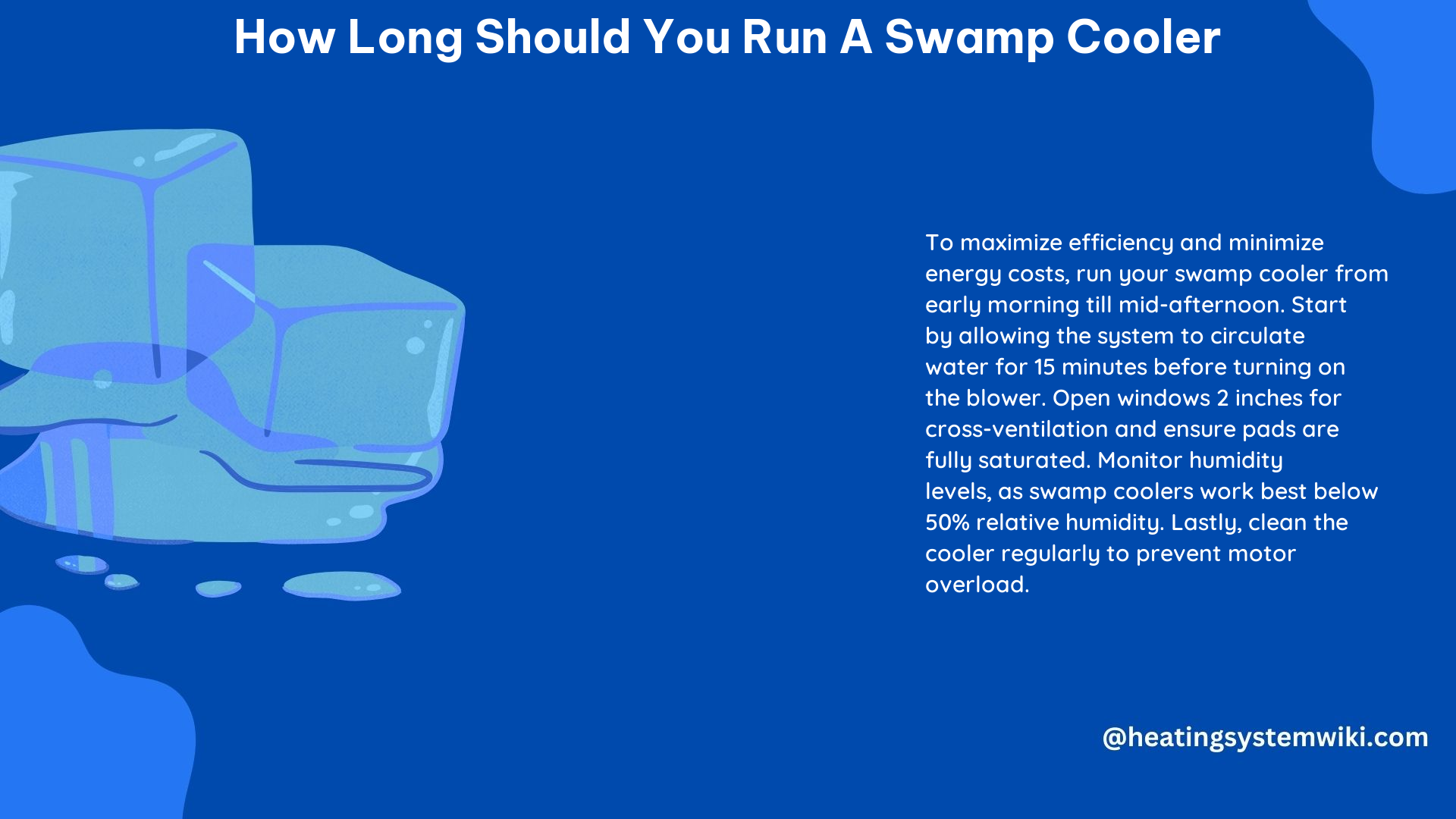 How Long Should You Run a Swamp Cooler