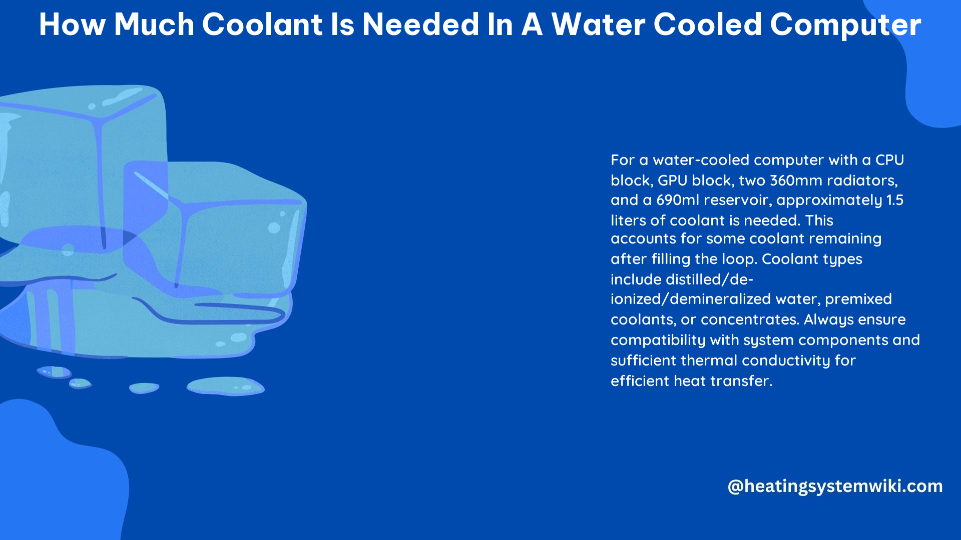 How Much Coolant Is Needed in a Water Cooled Computer