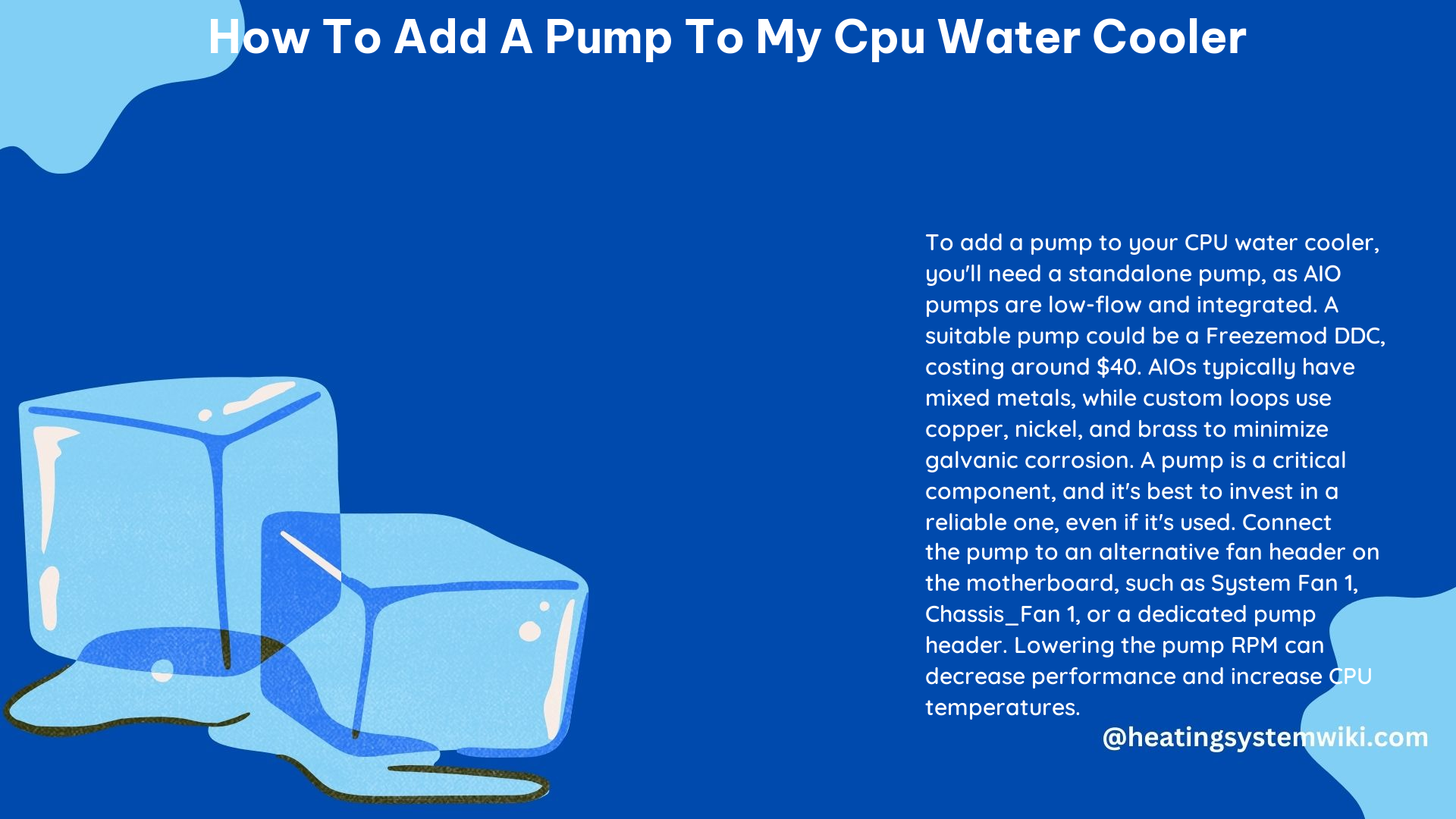 How to Add a Pump to My CPU Water Cooler