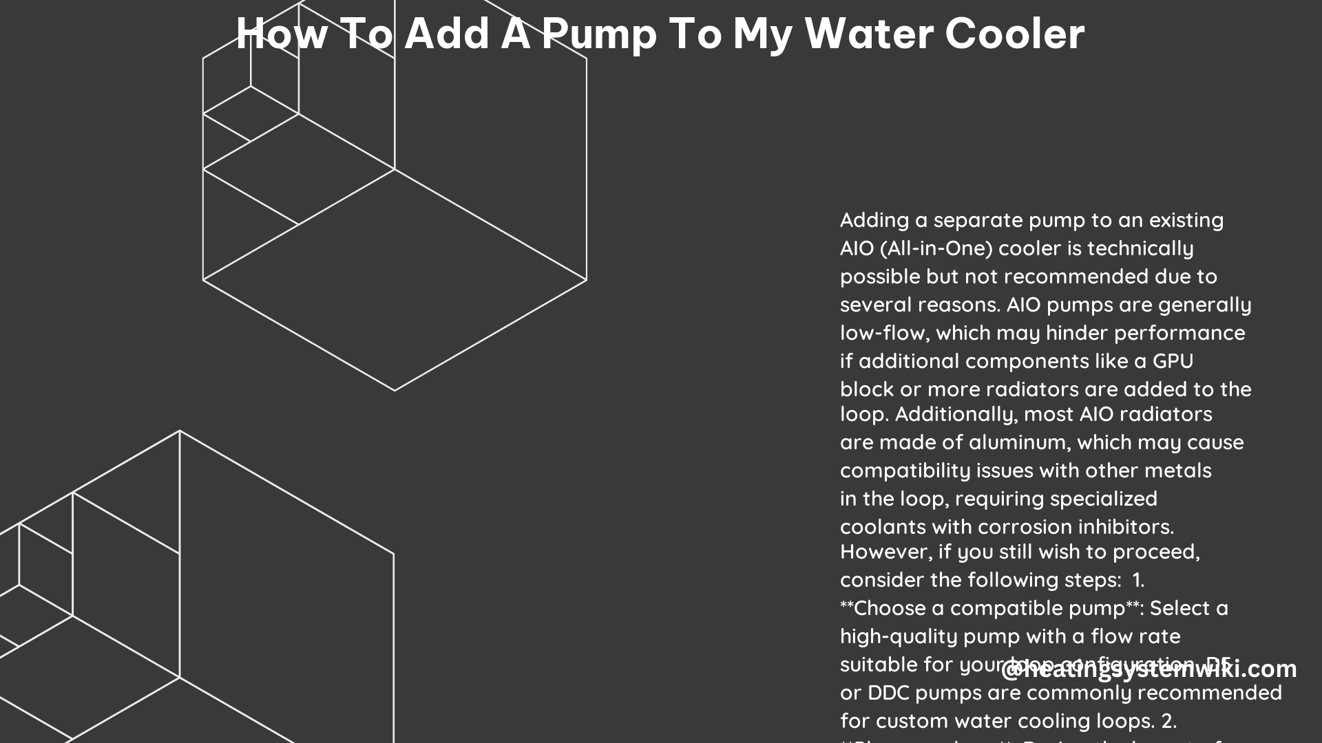 How to Add a Pump to My Water Cooler