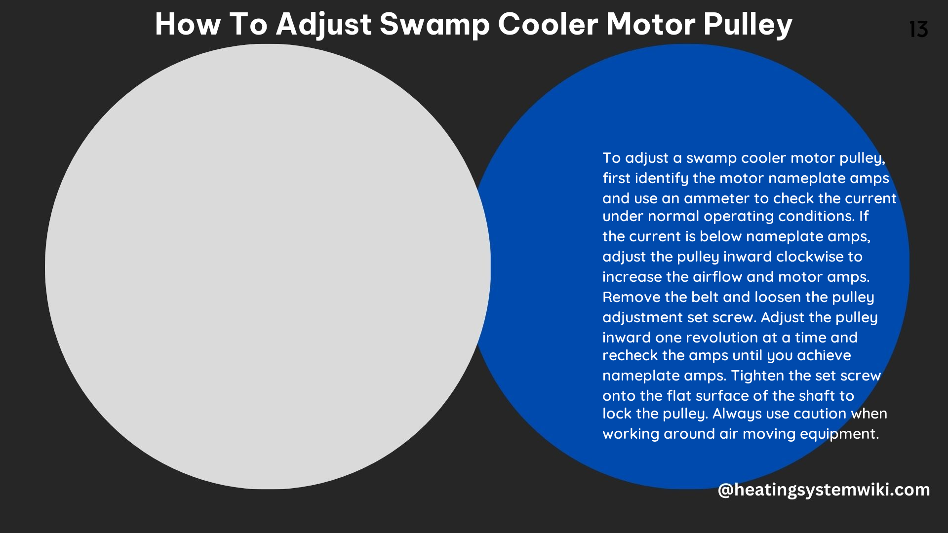 How to Adjust Swamp Cooler Motor Pulley