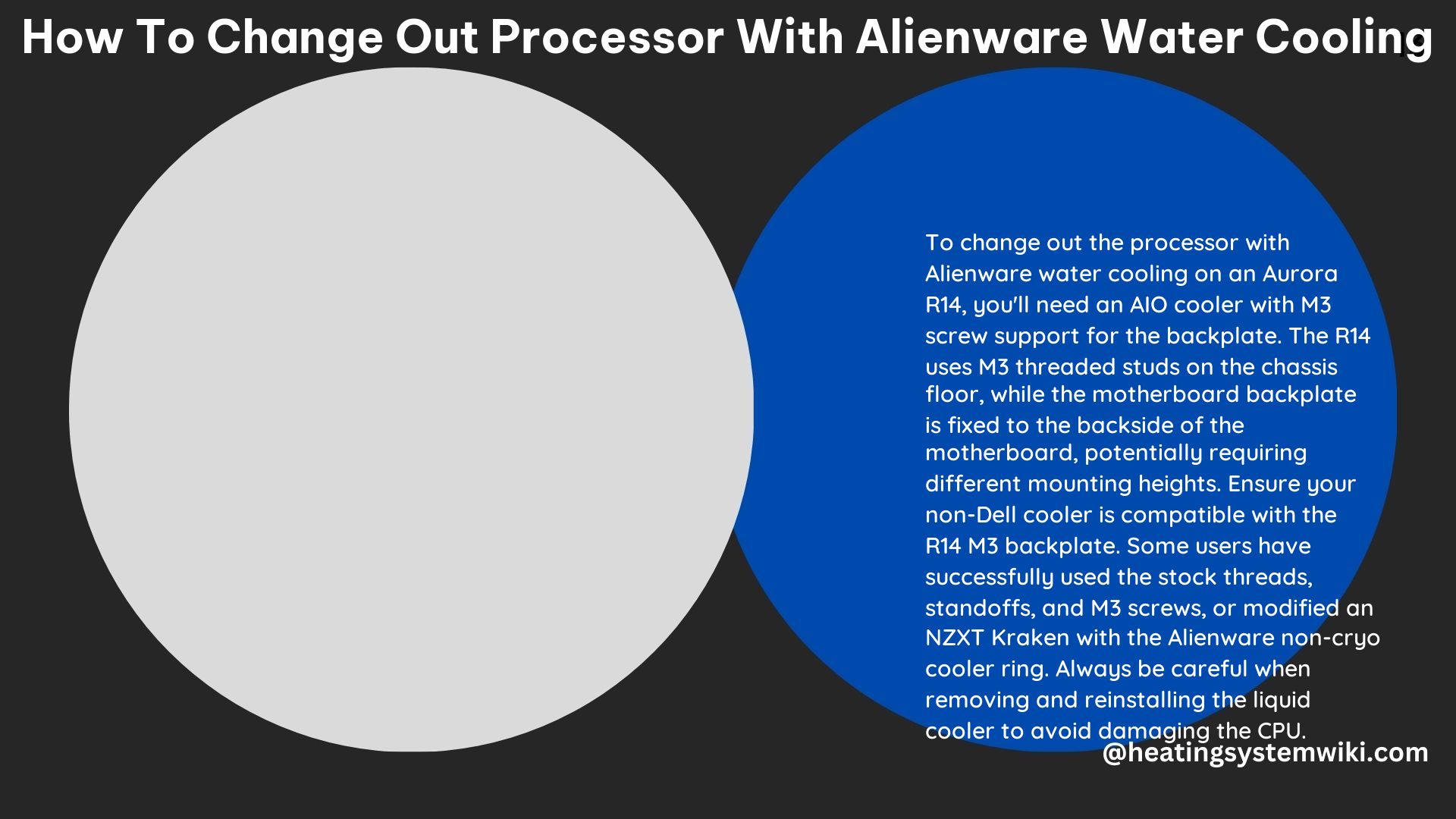 How to Change Out Processor With Alienware Water Cooling