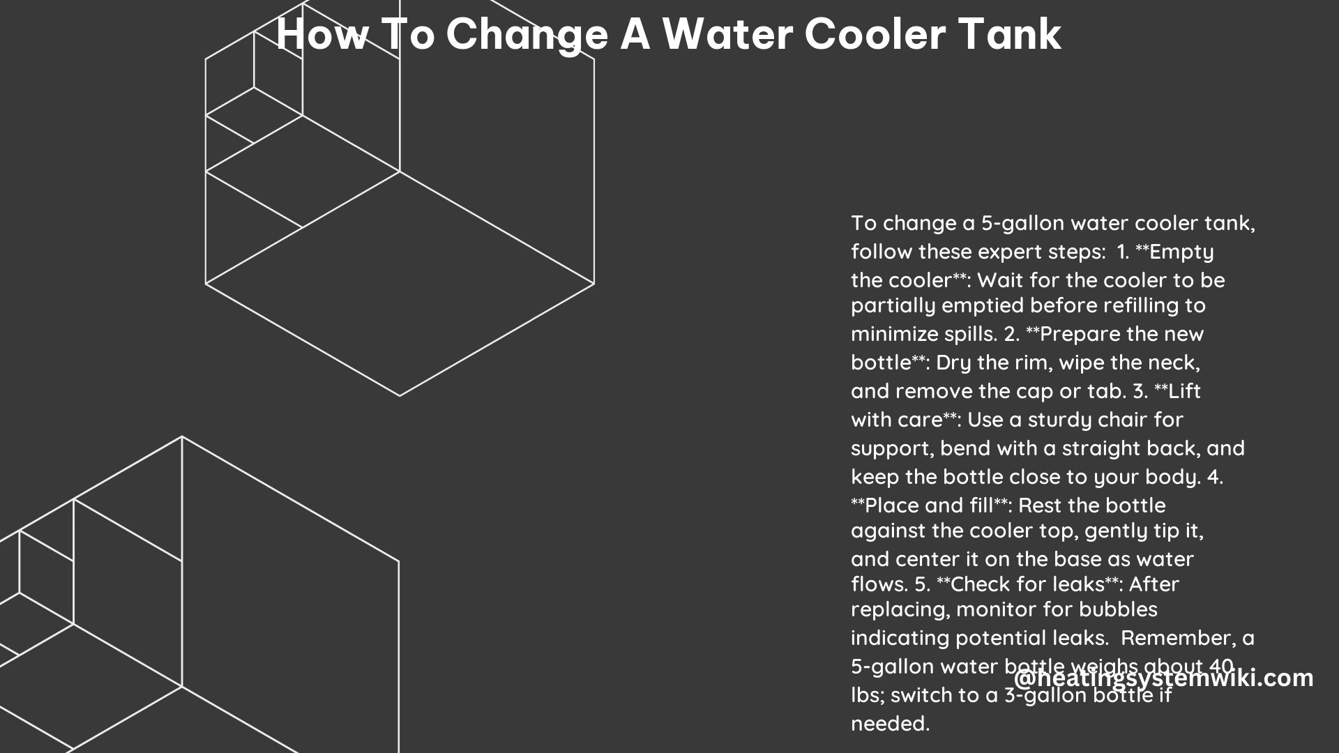 How to Change a Water Cooler Tank