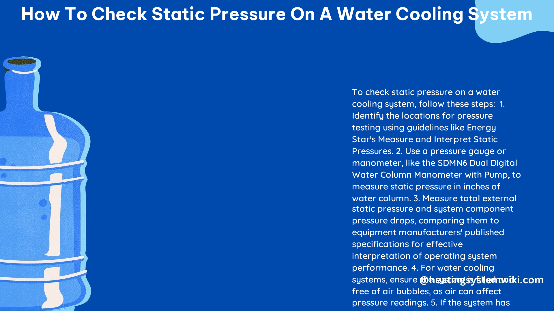 How to Check Static Pressure on a Water Cooling System