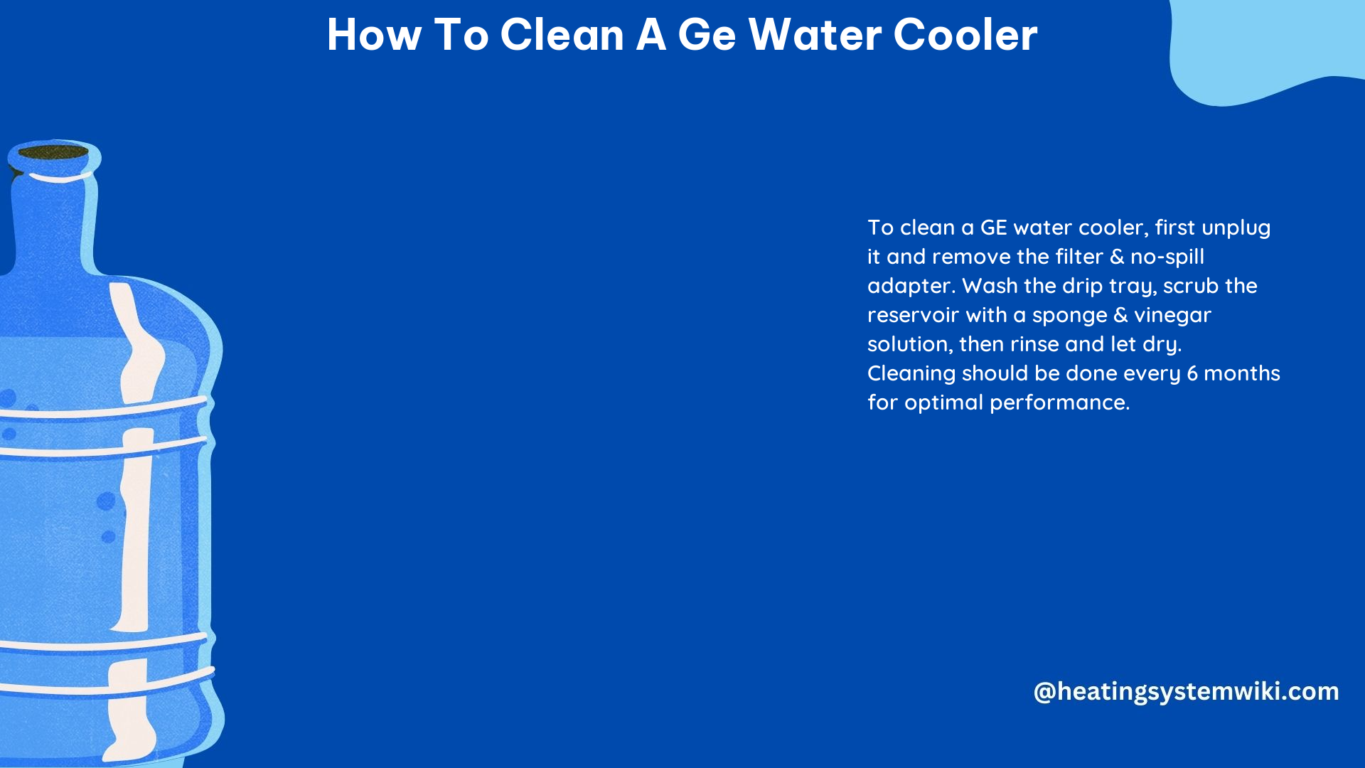 How to Clean a GE Water Cooler