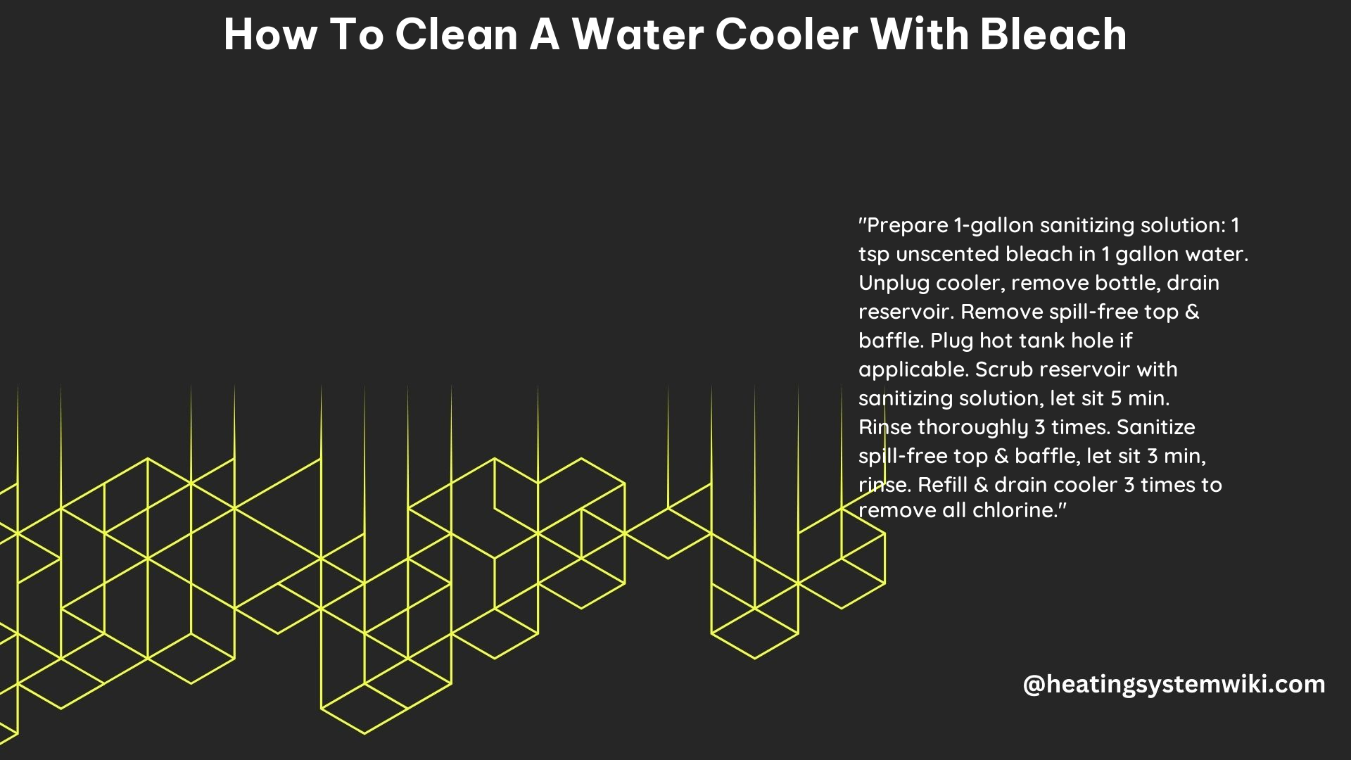 How to Clean a Water Cooler With Bleach