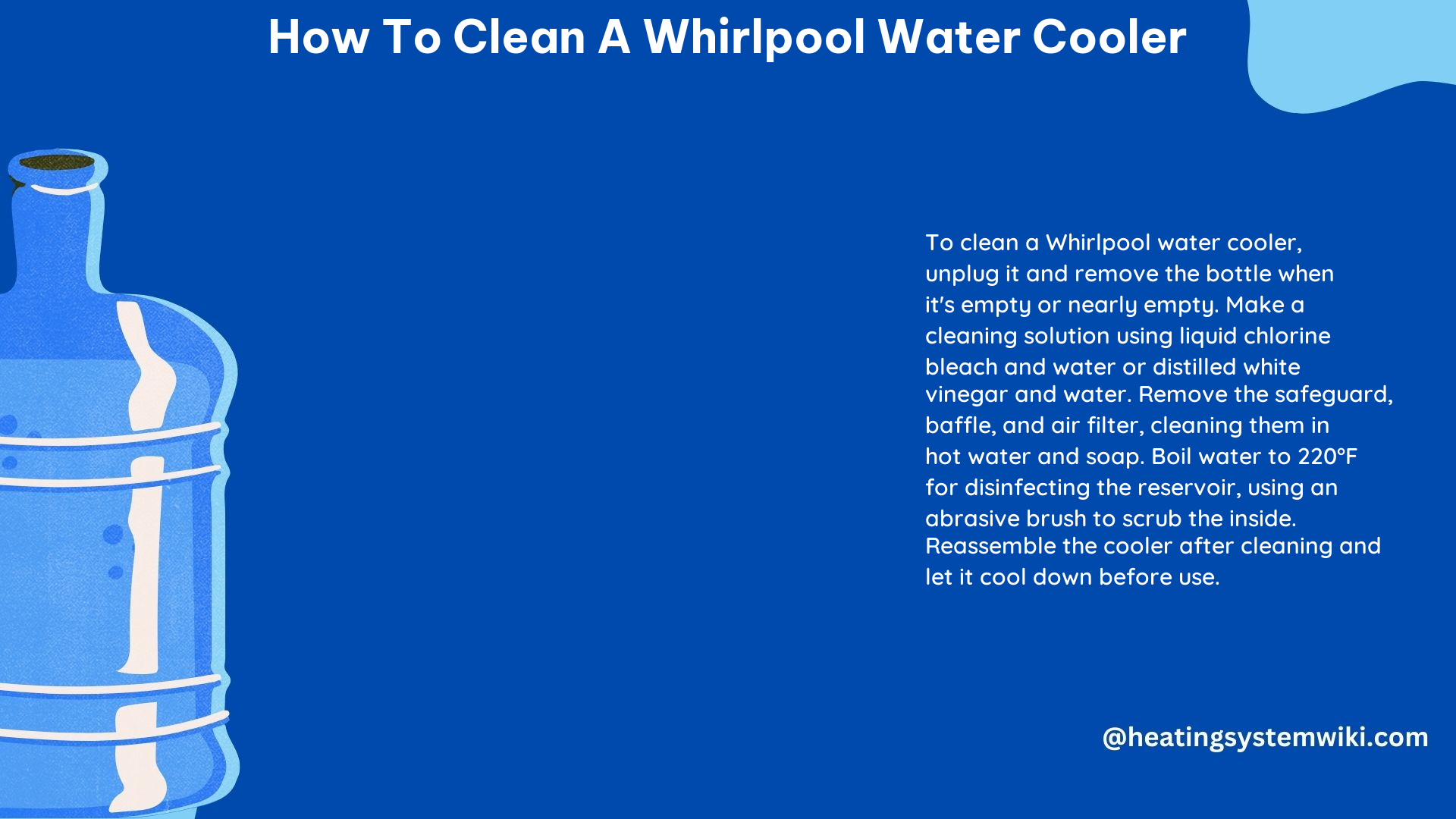 How to Clean a Whirlpool Water Cooler