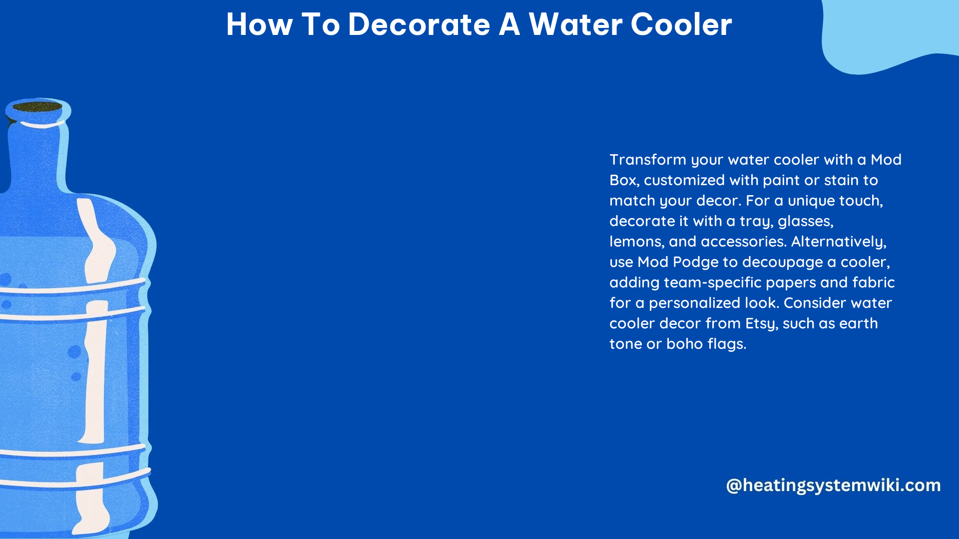 How to Decorate a Water Cooler