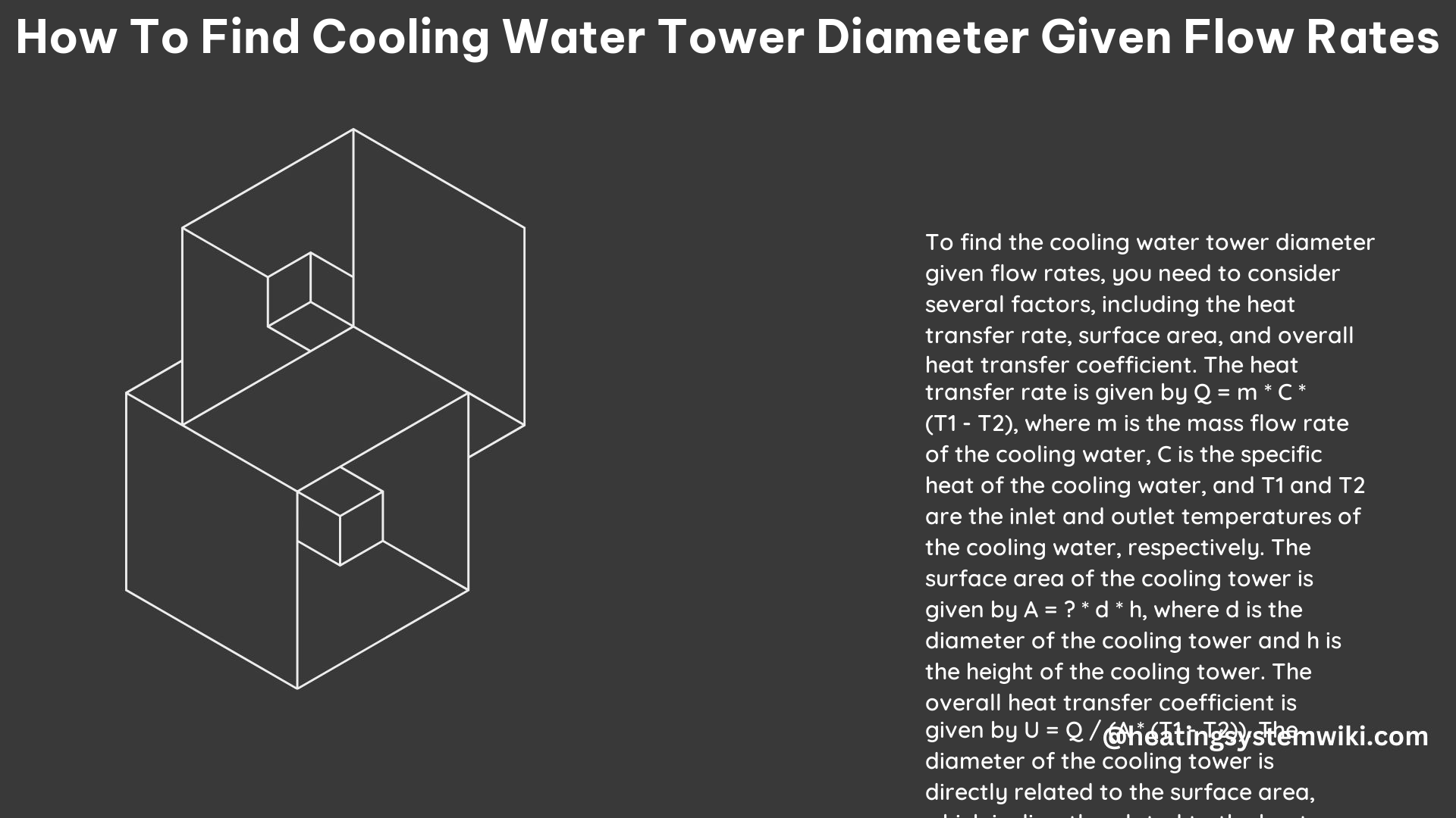 How to Find Cooling Water Tower Diameter Given Flow Rates