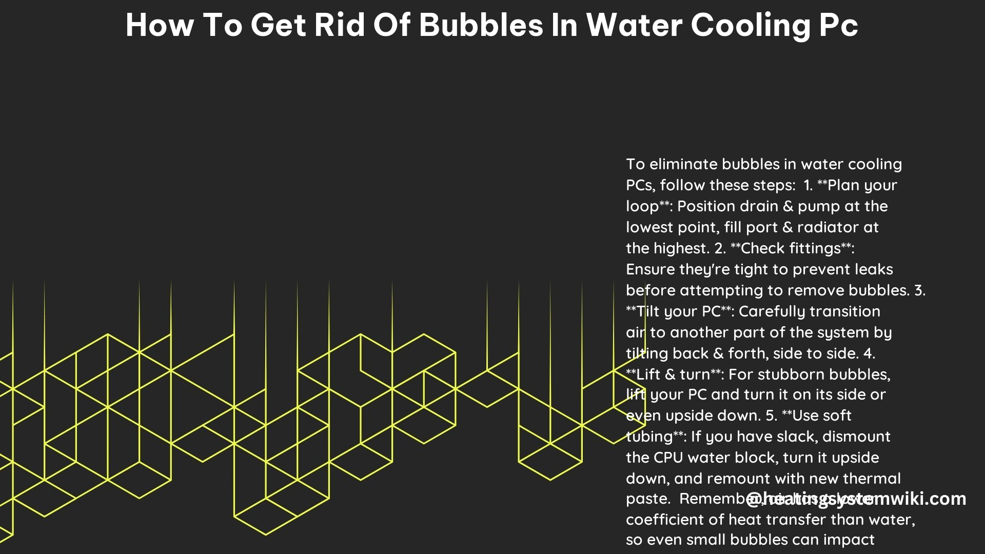 How to Get Rid of Bubbles in Water Cooling PC