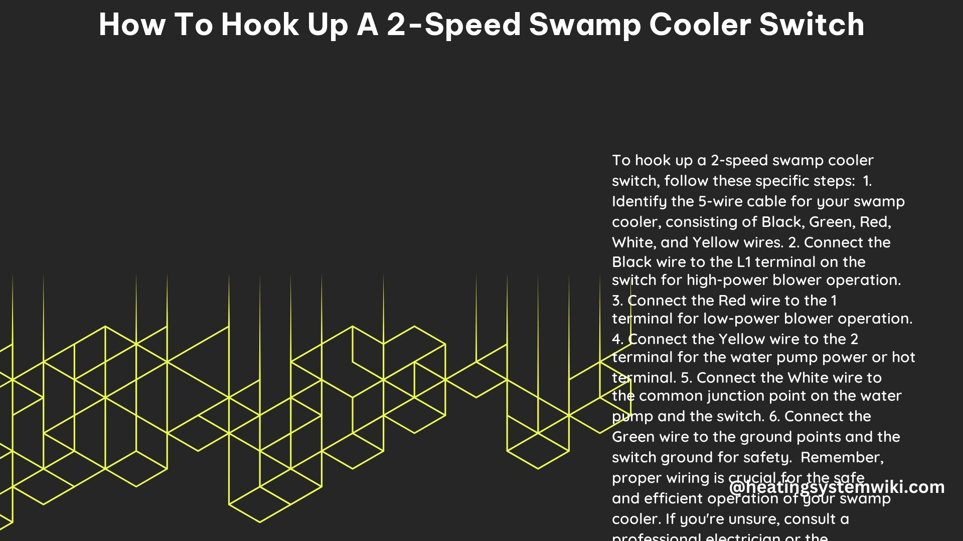 How to Hook up a 2-Speed Swamp Cooler Switch