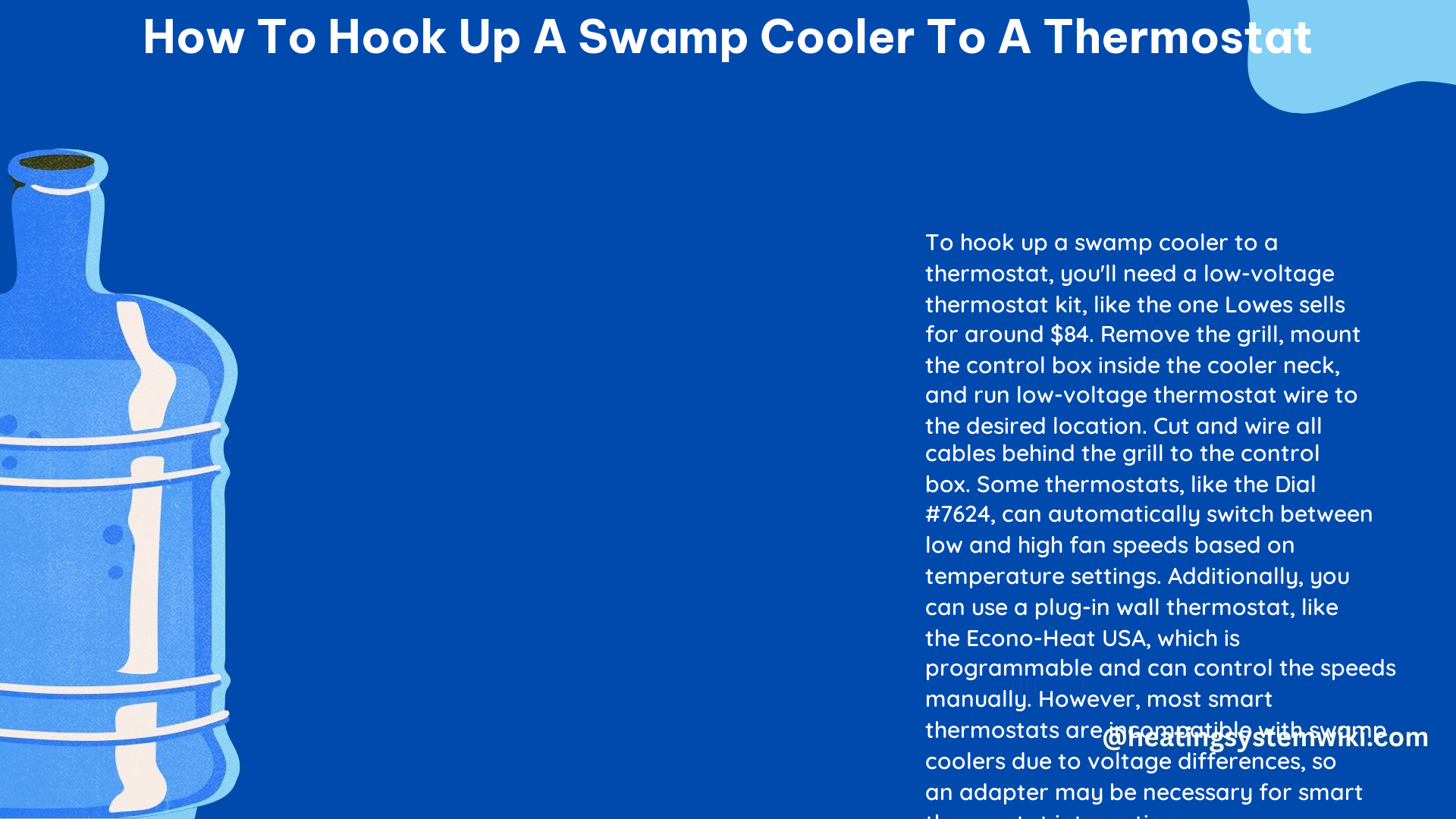 How to Hook up a Swamp Cooler to a Thermostat