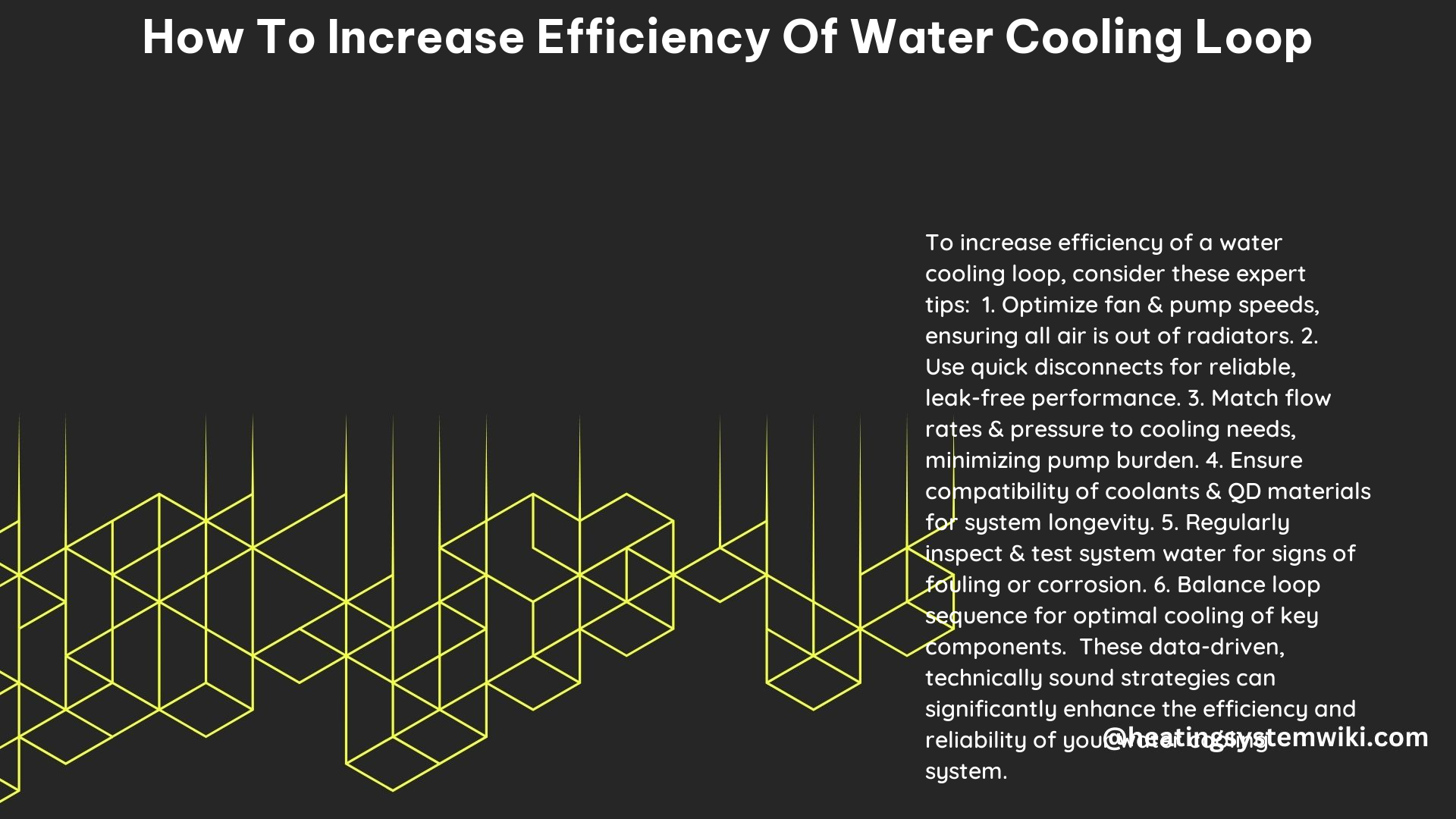 How to Increase Efficiency of Water Cooling Loop