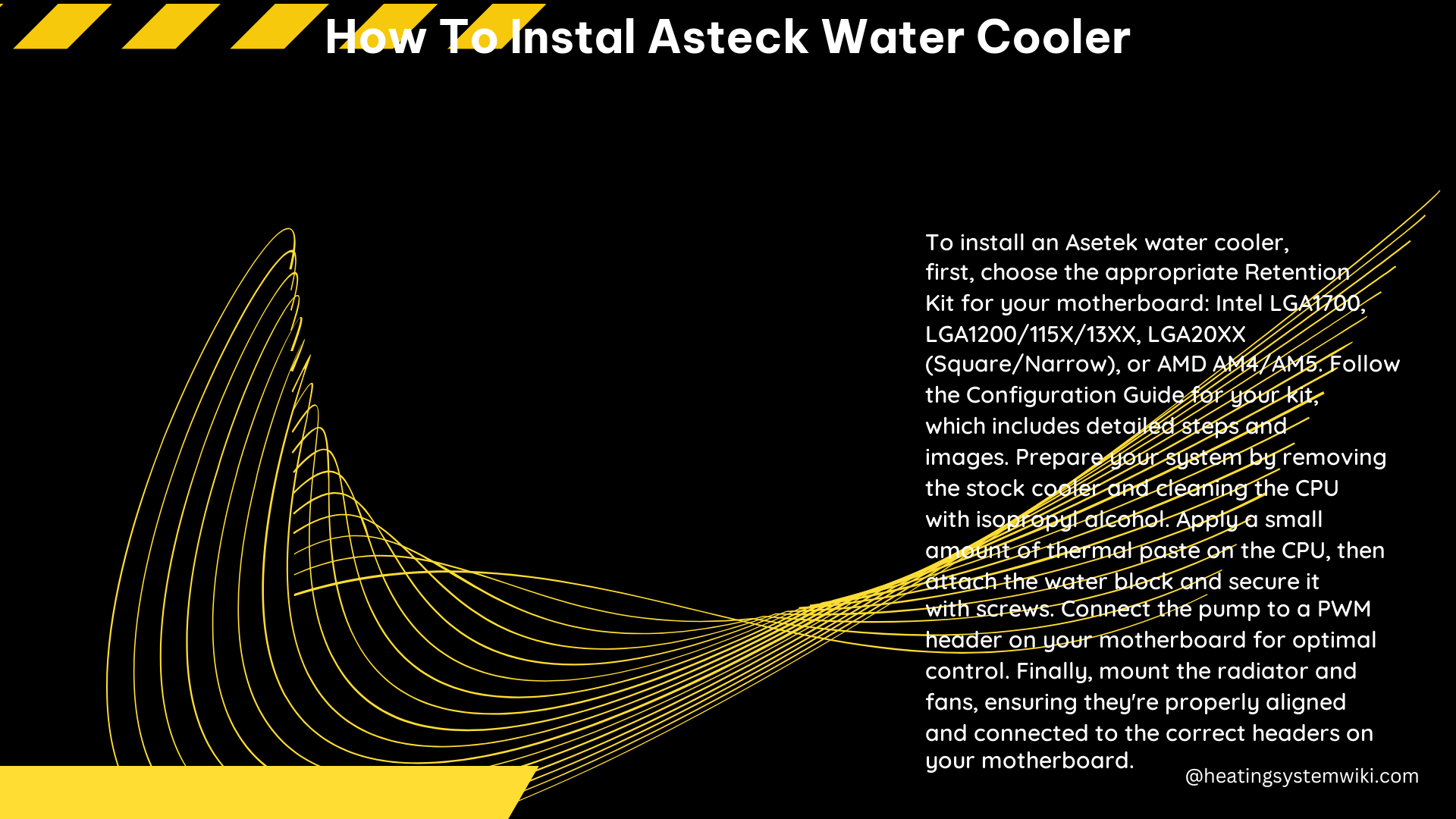 How to Instal Asteck Water Cooler