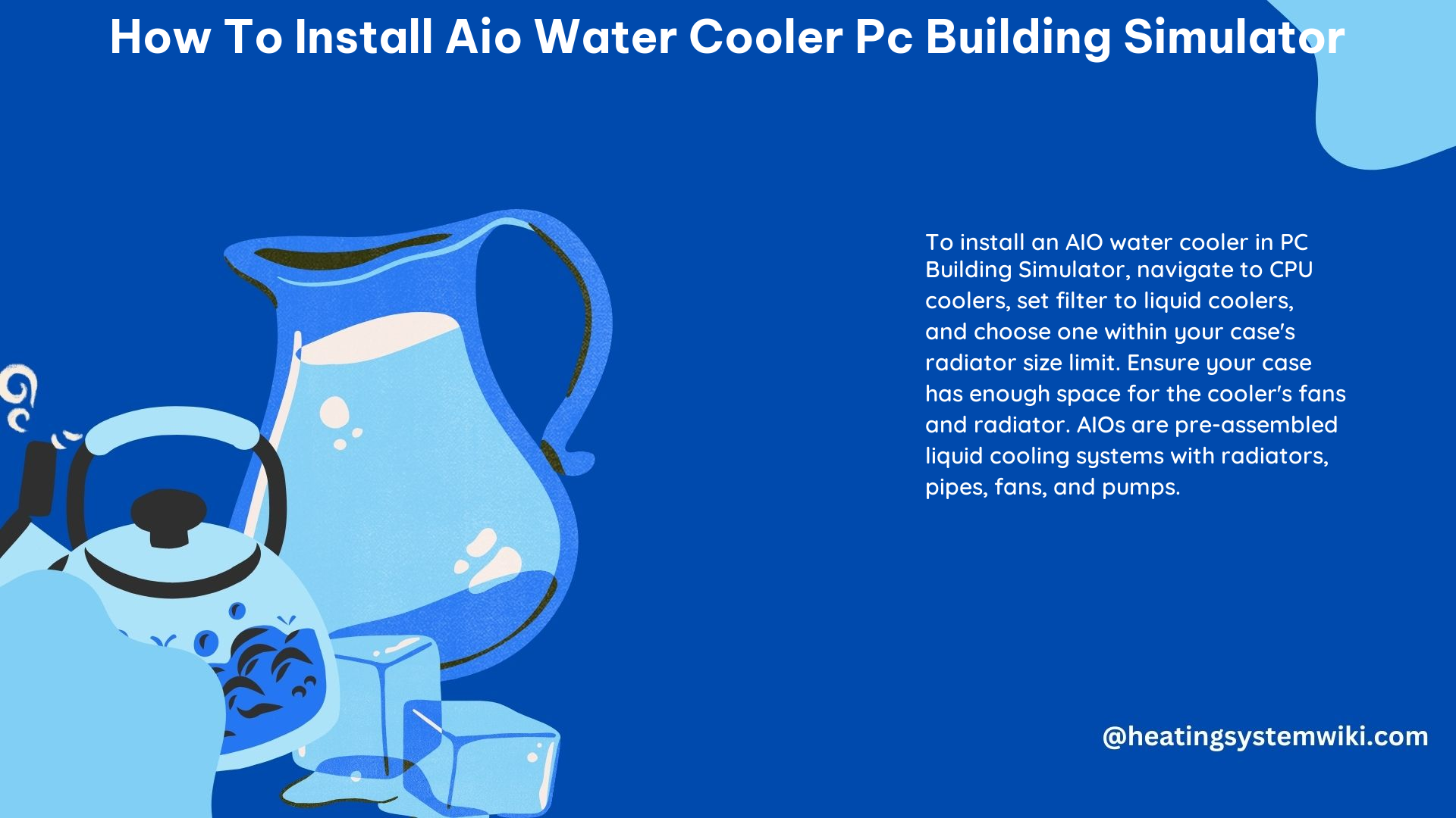 How to Install Aio Water Cooler PC Building Simulator