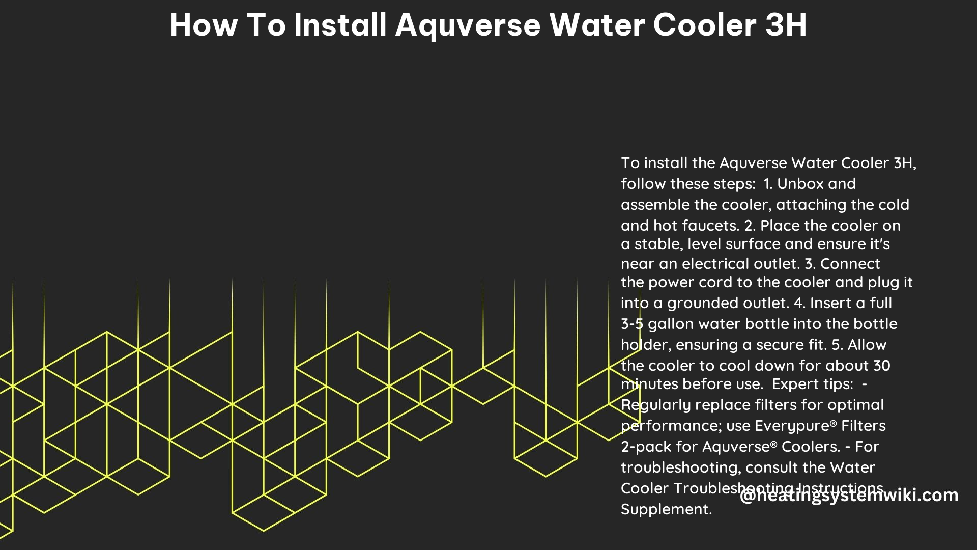 How to Install Aquverse Water Cooler 3H